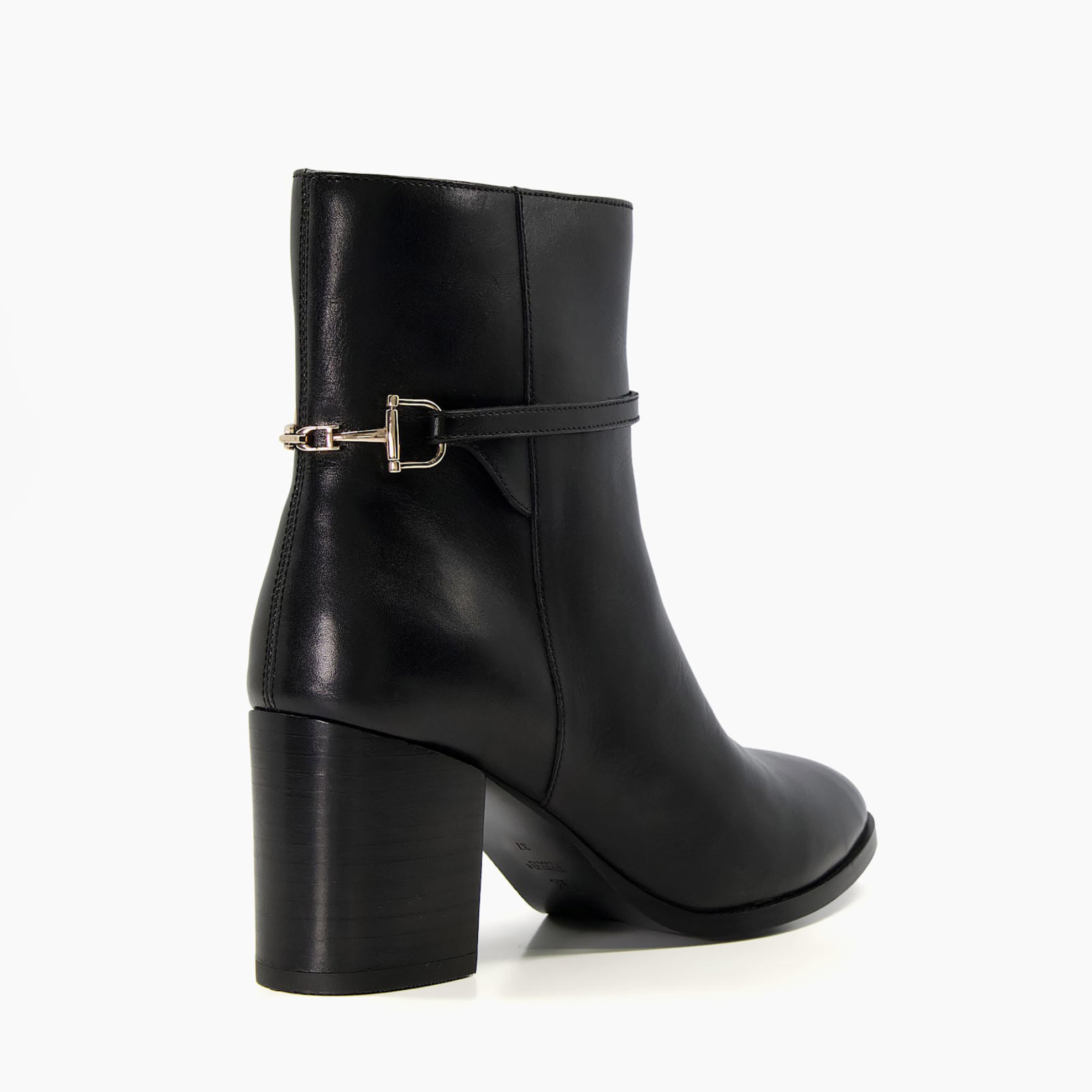 Dune London γυναικεία δερμάτινα μποτάκια με διακοσμητική αγκράφα "Patos" - 0092509230010 Μαύρο φωτογραφία