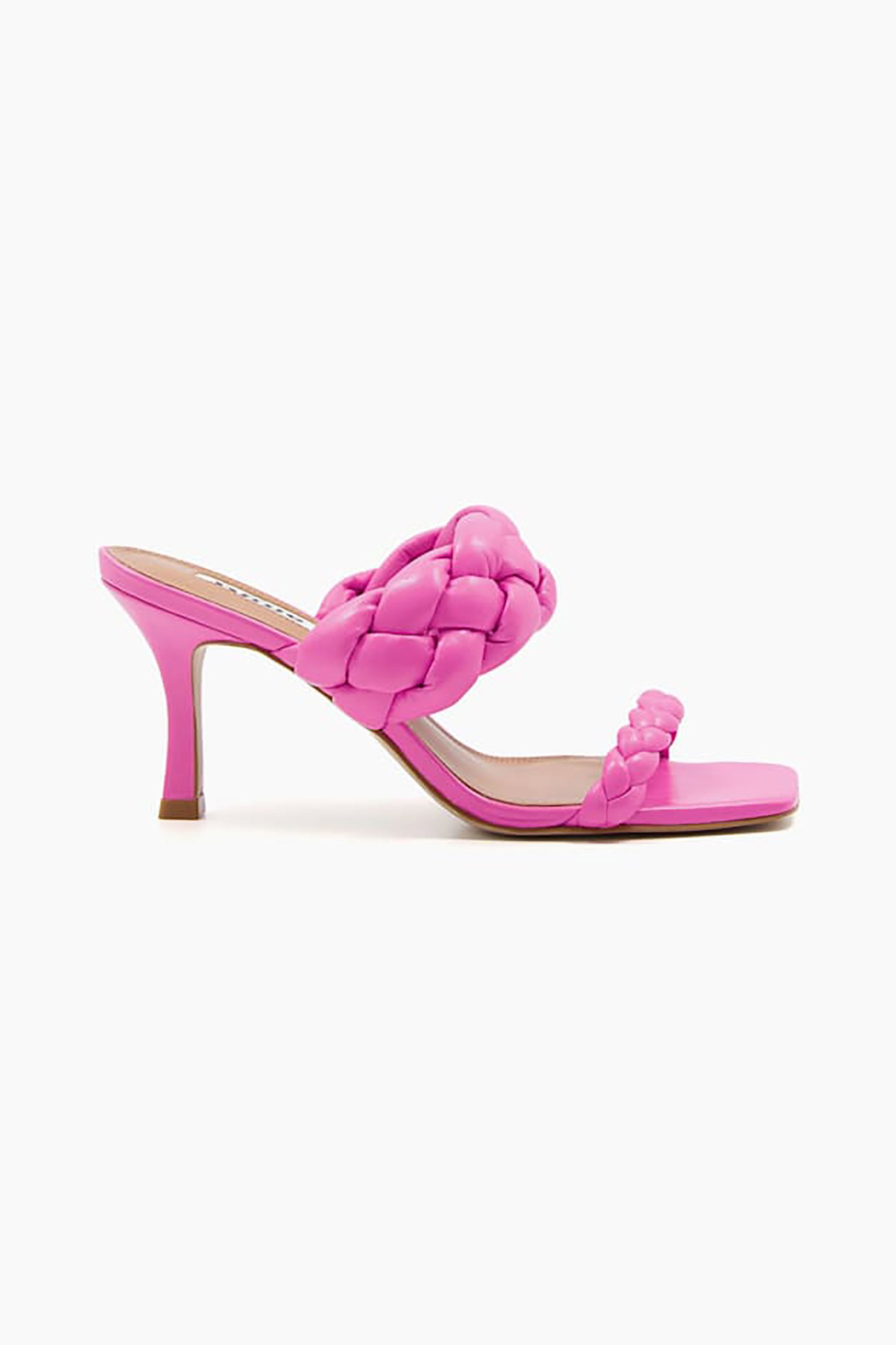 DUNE LONDON Dune London γυναικεία mules μονόχρωμα δερμάτινα με πλεκτό σχέδιο "Message" - 0087504510021 Ροζ
