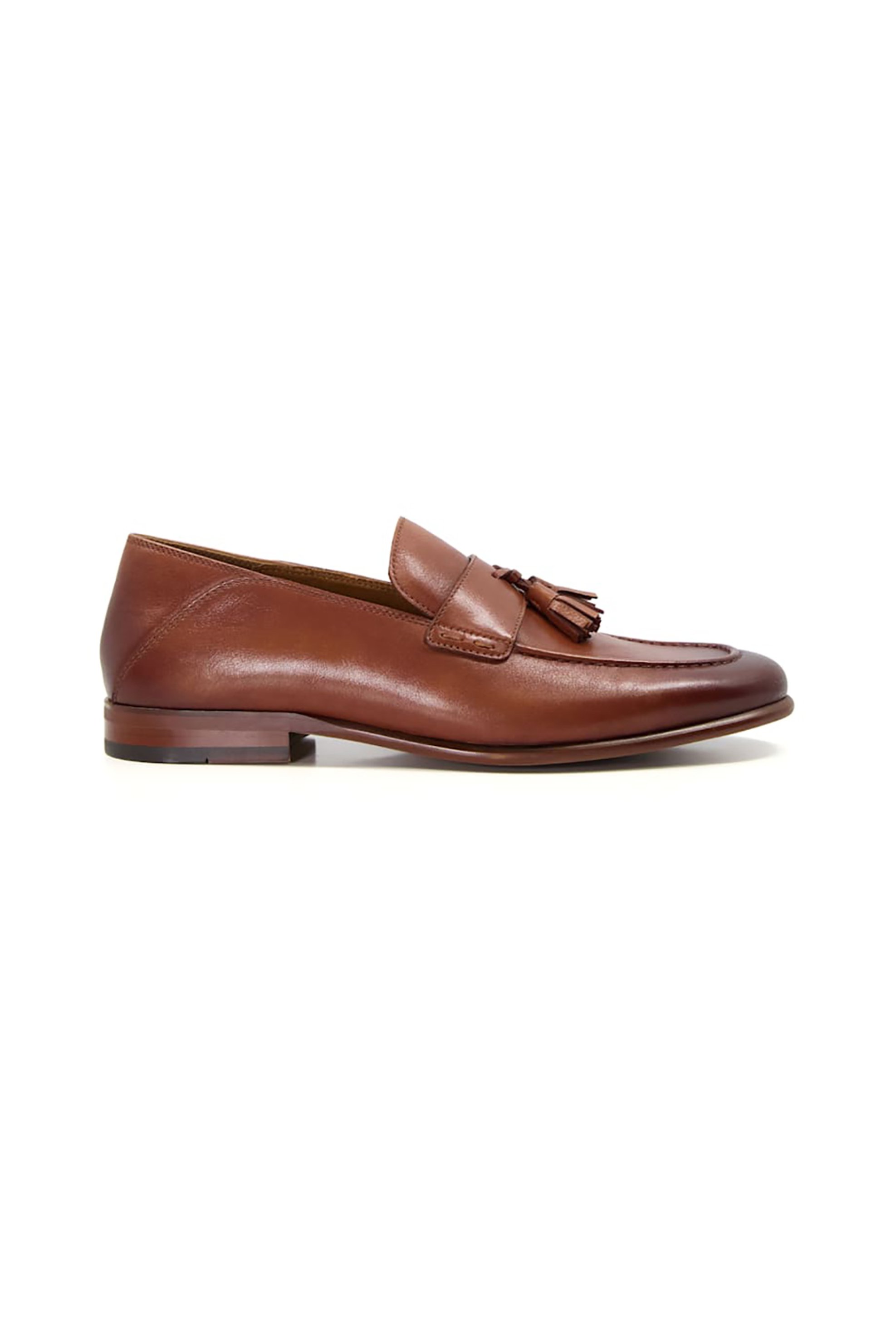 DUNE LONDON Dune London ανδρικά loafers δερμάτινα με διακοσμητικό φουντάκι "Support" - 0279509520045 Ταμπά