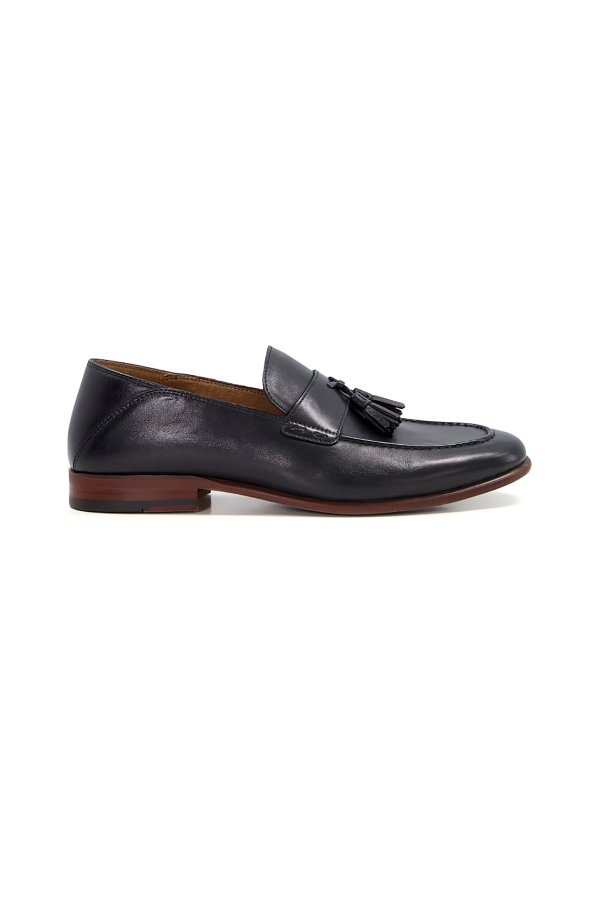 DUNE LONDON Dune London ανδρικά loafers δερμάτινα με διακοσμητικό φουντάκι "Support" - 0279509520045 Μαύρο