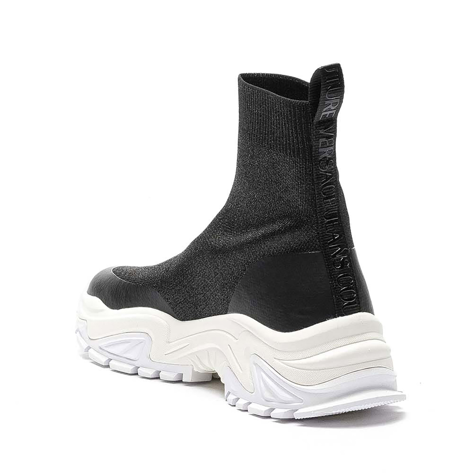 Versace Jeans Couture γυναικεία sneakers με μεταλλιζέ όψη και logo print - 73VA3SV5ZS427 Μαύρο φωτογραφία