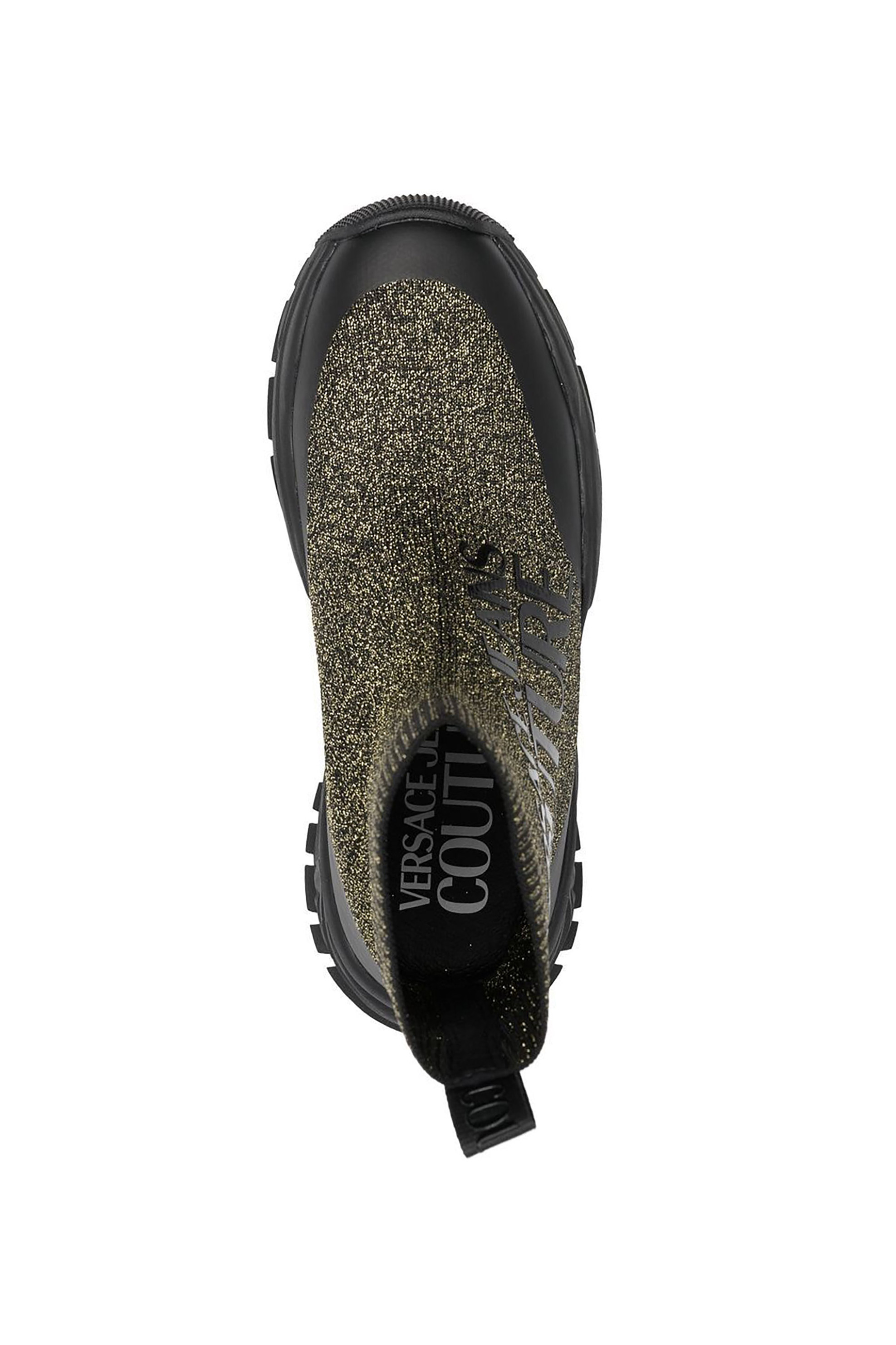 Versace Jeans Couture γυναικεία sneakers με μεταλλιζέ όψη και logo print - 73VA3SV5ZS427 Χρυσό φωτογραφία