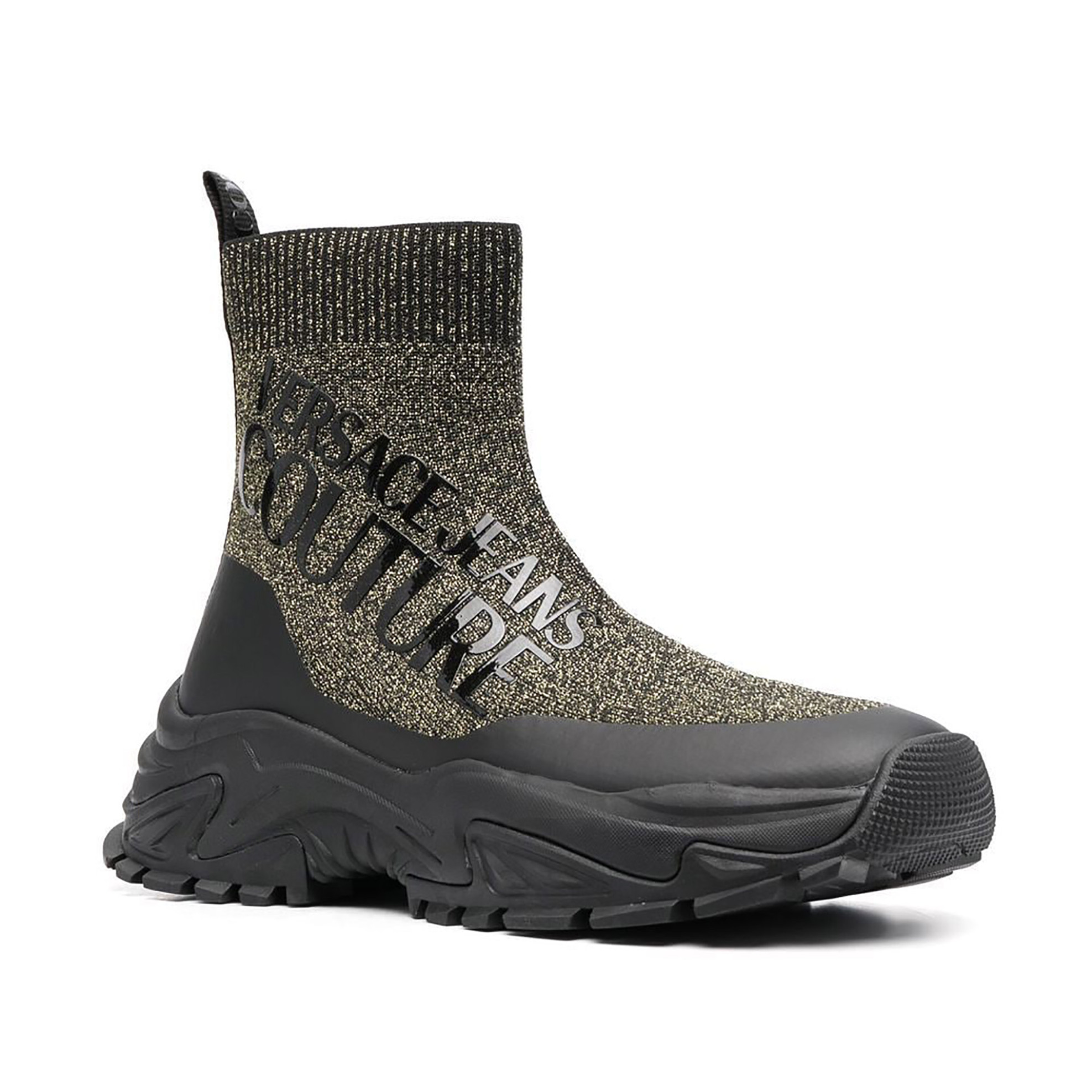 Versace Jeans Couture γυναικεία sneakers με μεταλλιζέ όψη και logo print - 73VA3SV5ZS427 Χρυσό φωτογραφία