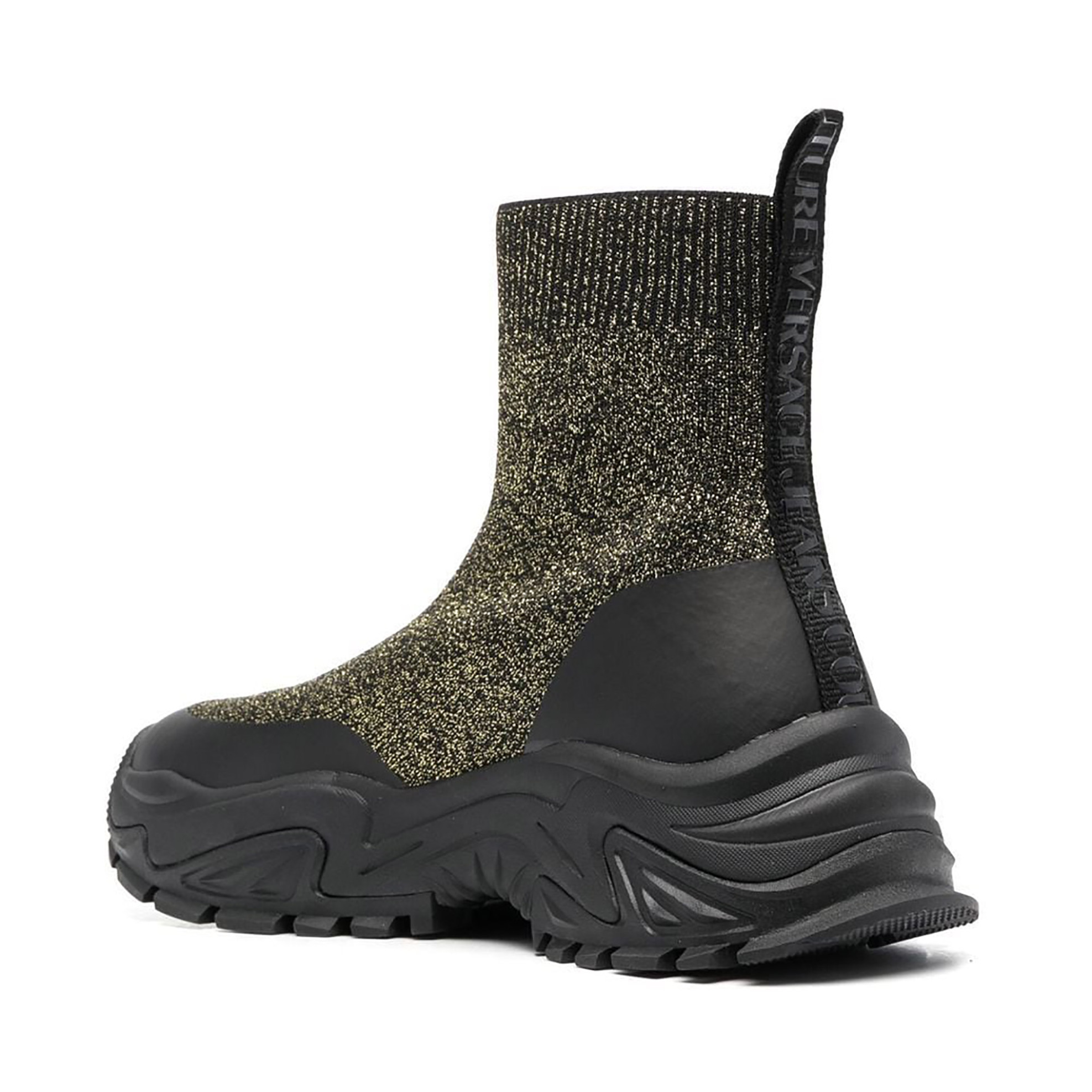 Versace Jeans Couture γυναικεία sneakers με μεταλλιζέ όψη και logo print - 73VA3SV5ZS427 Χρυσό φωτογραφία