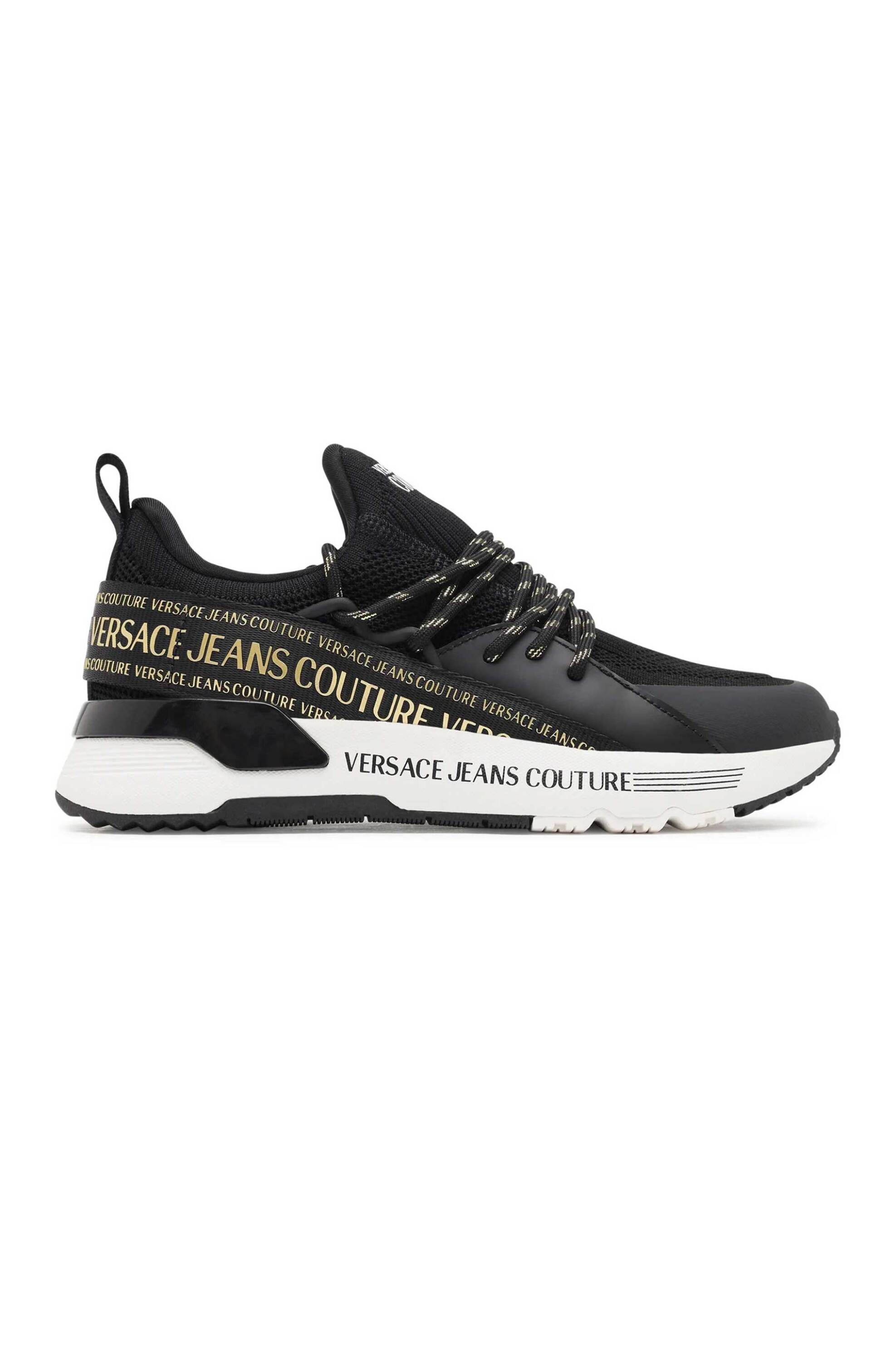 VERSACE JEANS COUTURE Versace Jeans Couture γυναικεία sneakers με all-over contrast logo print "Dynamic" - 75VA3SA8ZS908 Μαύρο