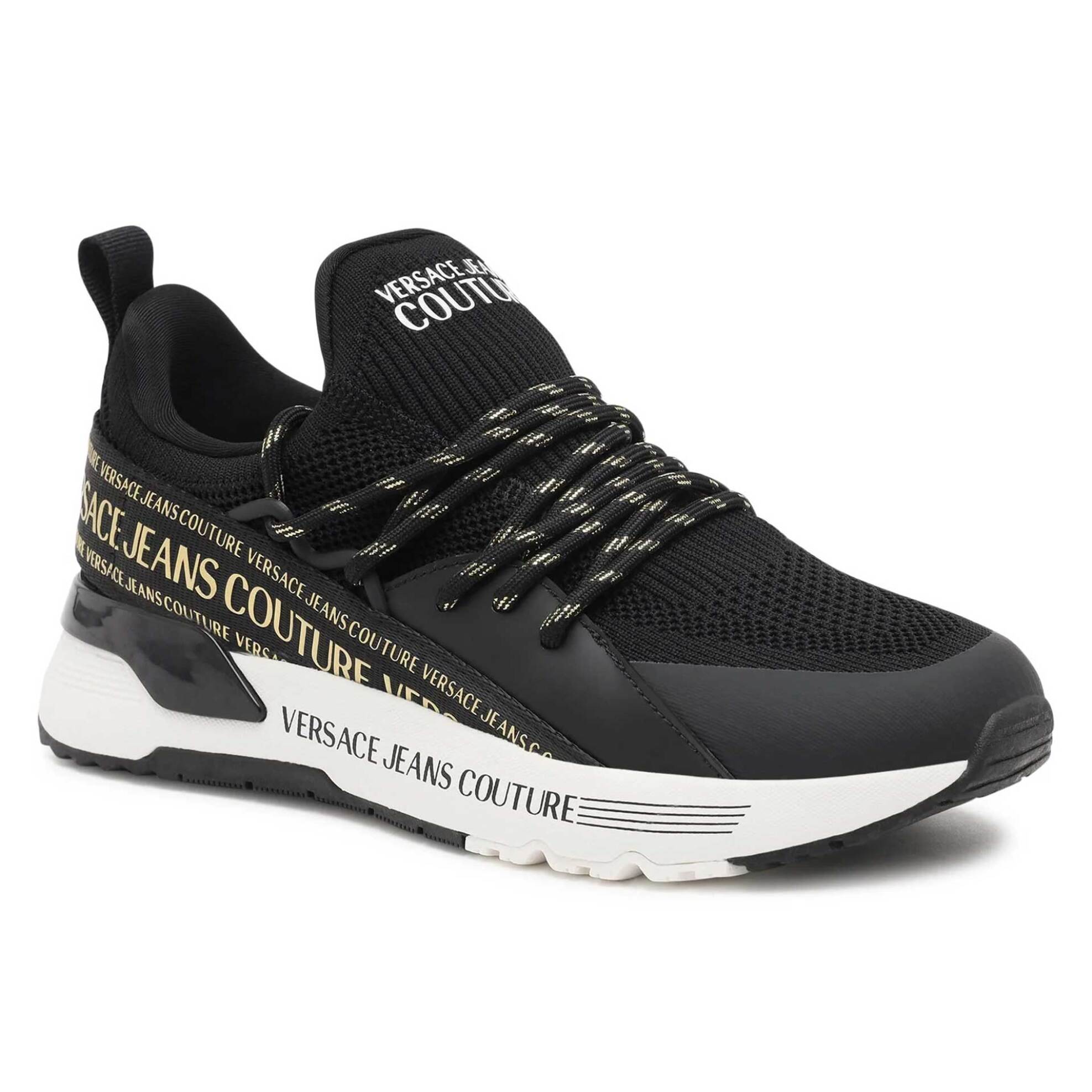 VERSACE JEANS COUTURE Versace Jeans Couture γυναικεία sneakers με all-over contrast logo print "Dynamic" - 75VA3SA8ZS908 Μαύρο - 3