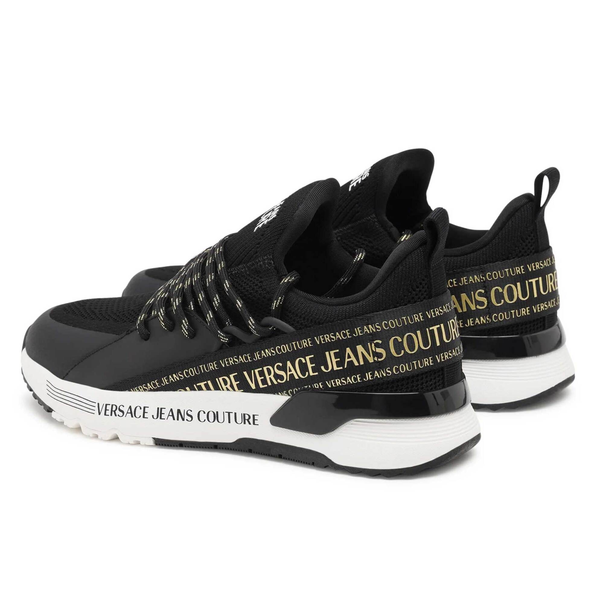 VERSACE JEANS COUTURE Versace Jeans Couture γυναικεία sneakers με all-over contrast logo print "Dynamic" - 75VA3SA8ZS908 Μαύρο - 4