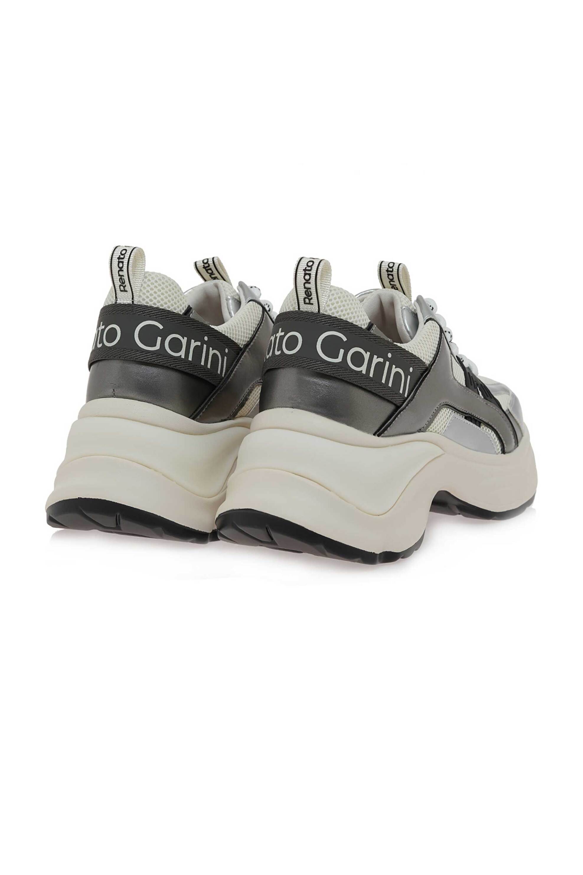 Renato Garini Γυναικεία Sneakers με Γυαλιστερές Λεπτομέρειες - W119R24530T4 Ασημί