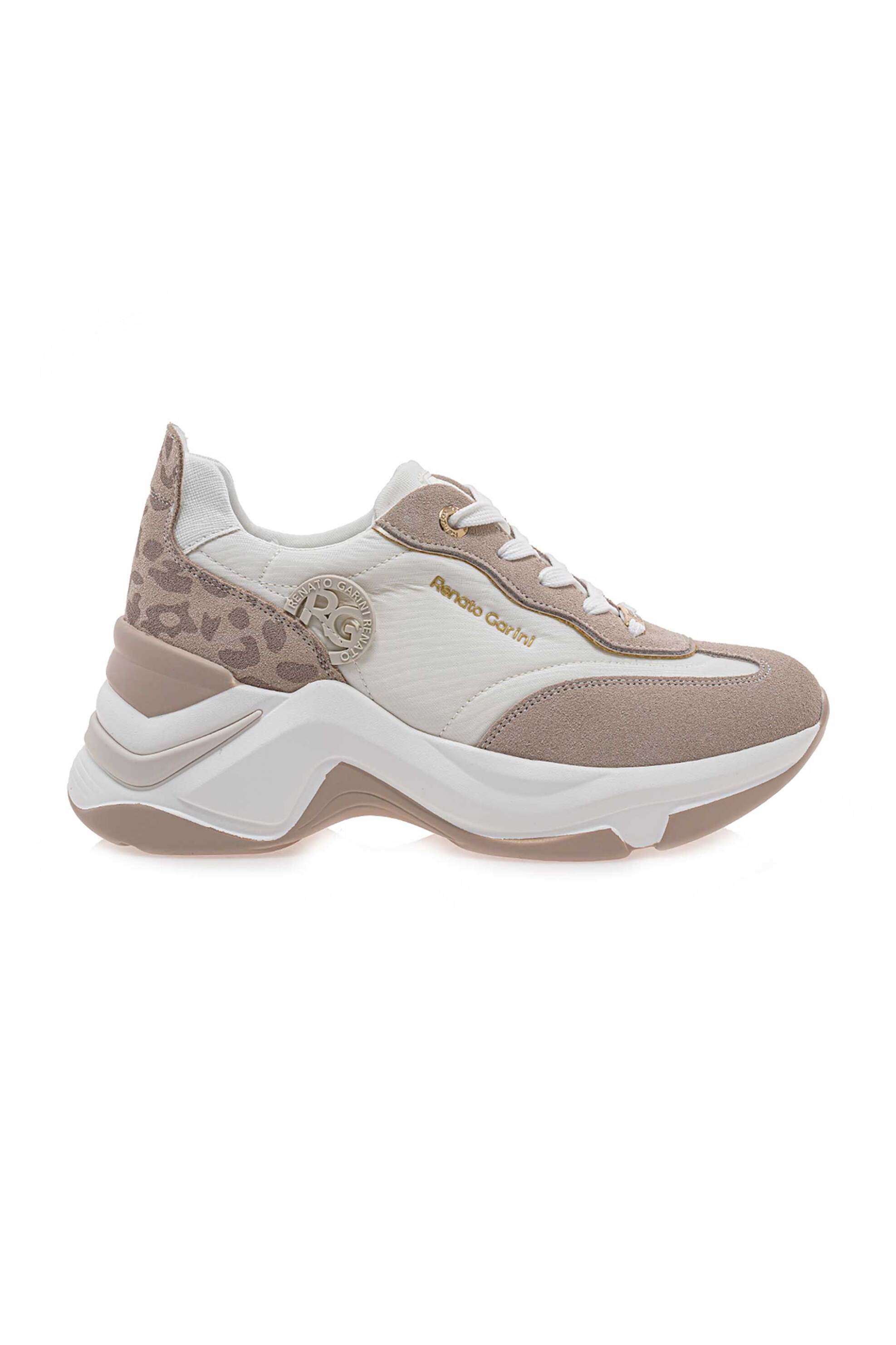 Renato Garini γυναικεία sneakers με animal print - W119R633366K Καφέ Latte