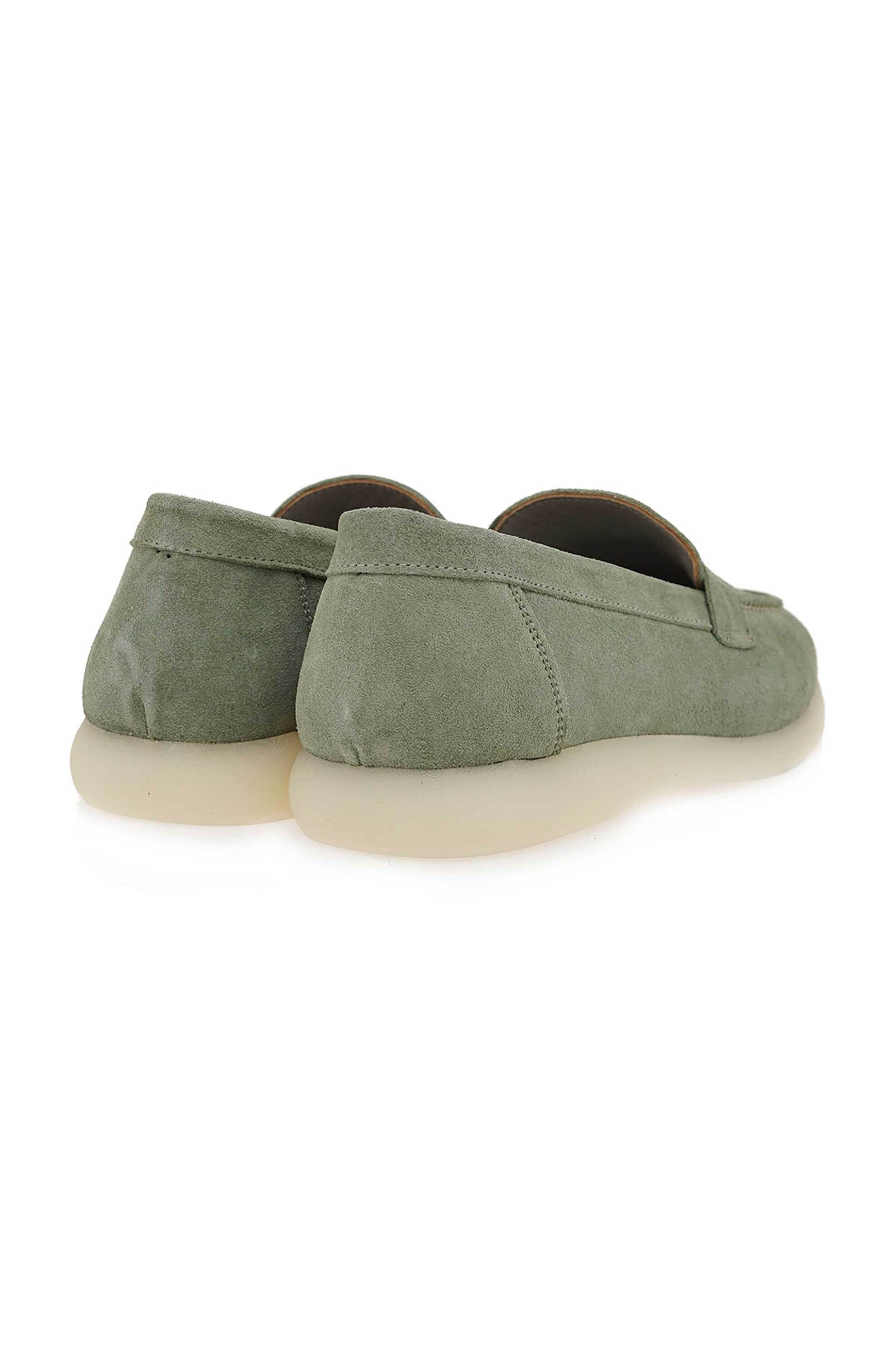 Lara Conte Madrid Γυναικεία Δερμάτινα Suede Μοκασίνια - W145Y600164Y Λαδί