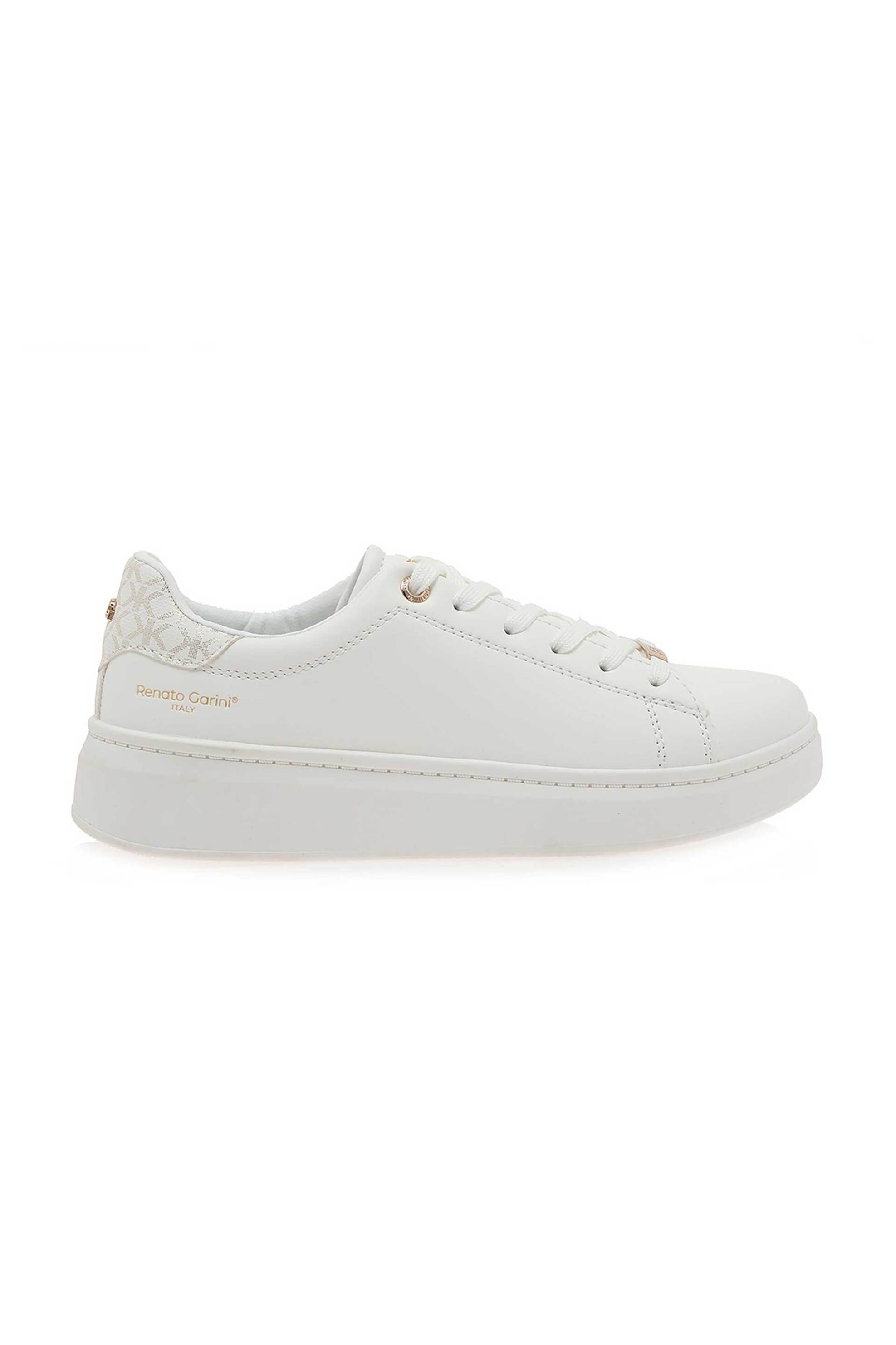Renato Garini γυναικεία sneakers με χρυσές λεπτομέρεια - W157Q291208E Λευκό