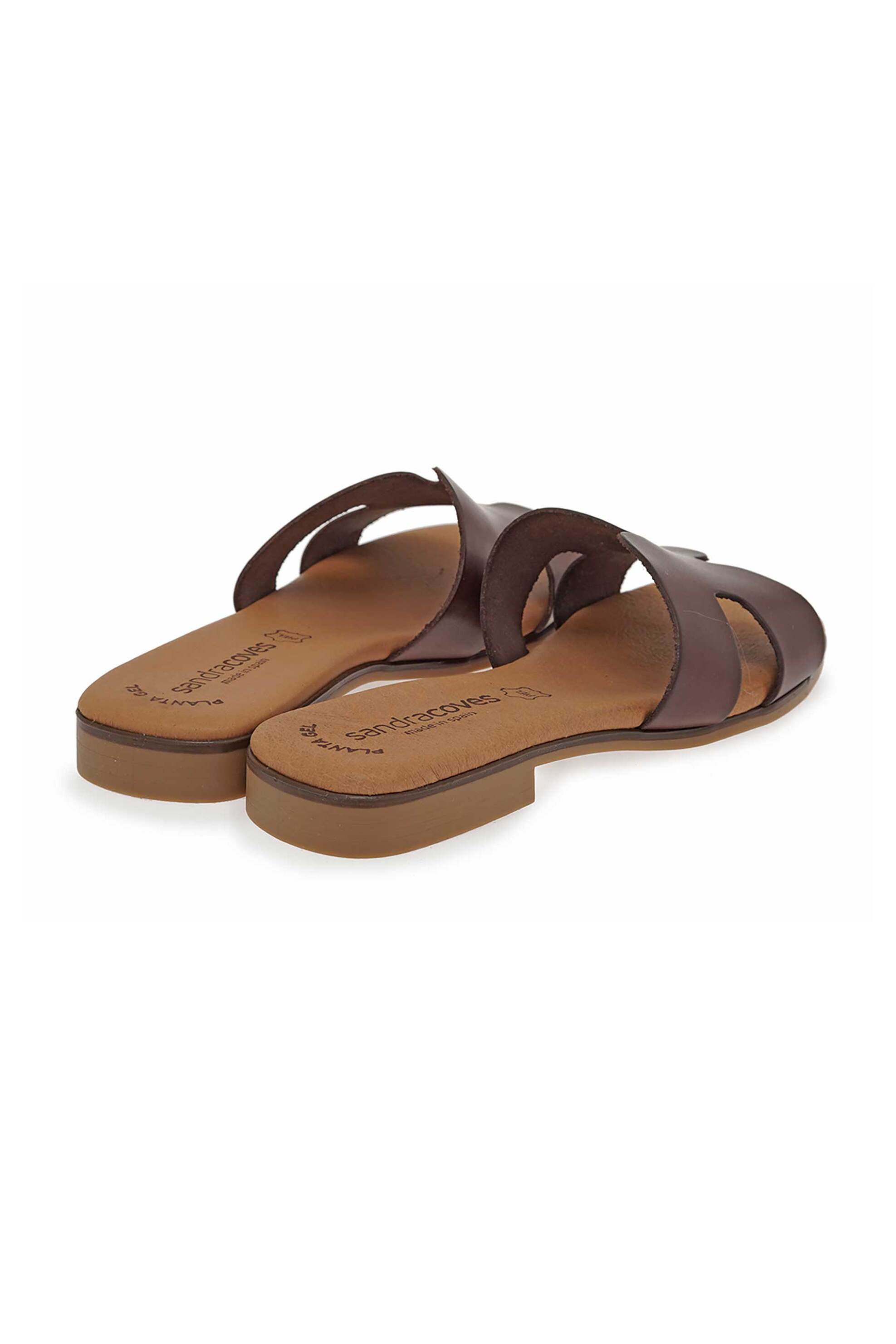 Sandra Coves Γυναικεία Flats Μονόχρωμα - W428S0531136 Καφέ Σκούρο