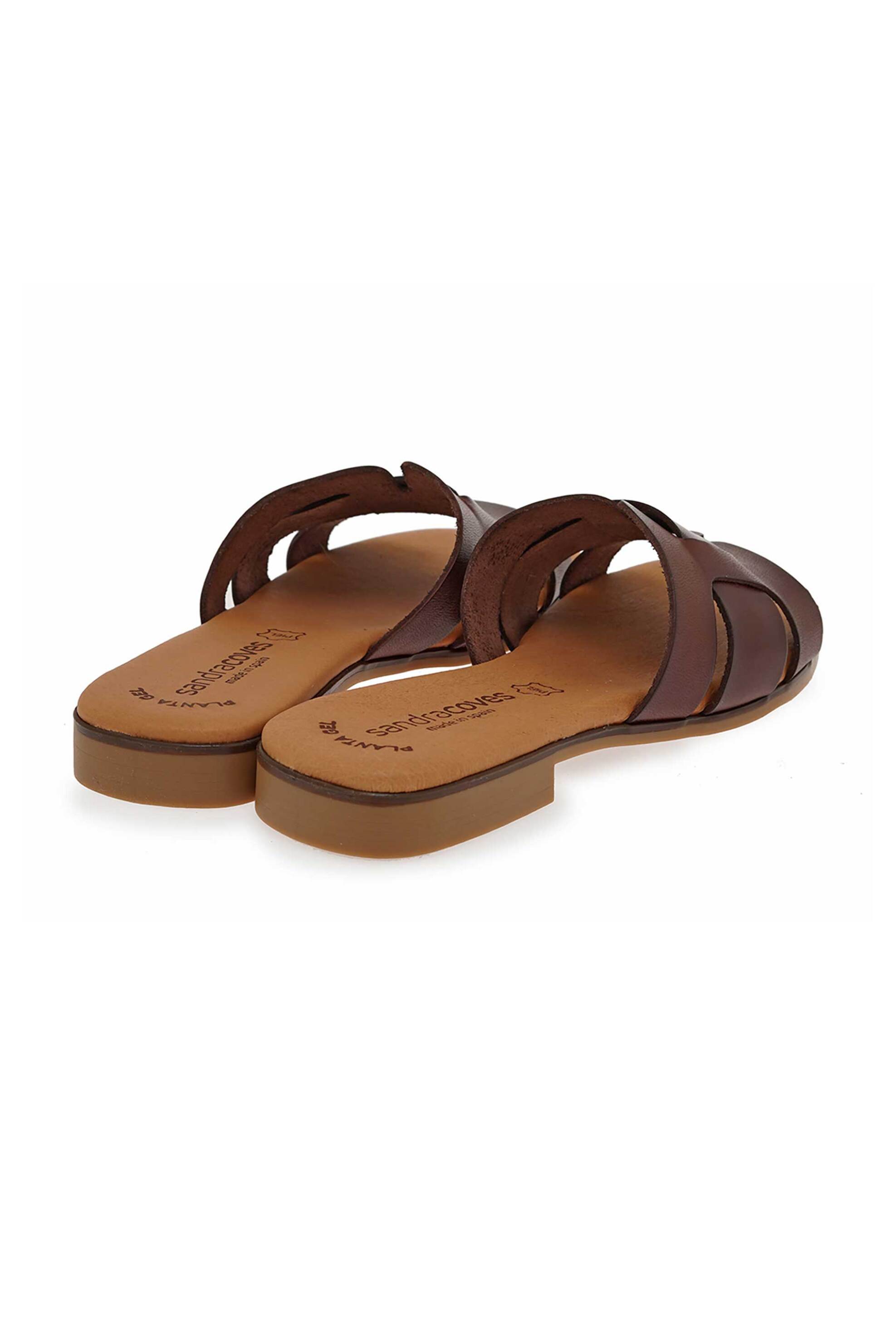 Sandra Coves Γυναικεία Flats Μονόχρωμα - W428S0631136 Καφέ Σκούρο