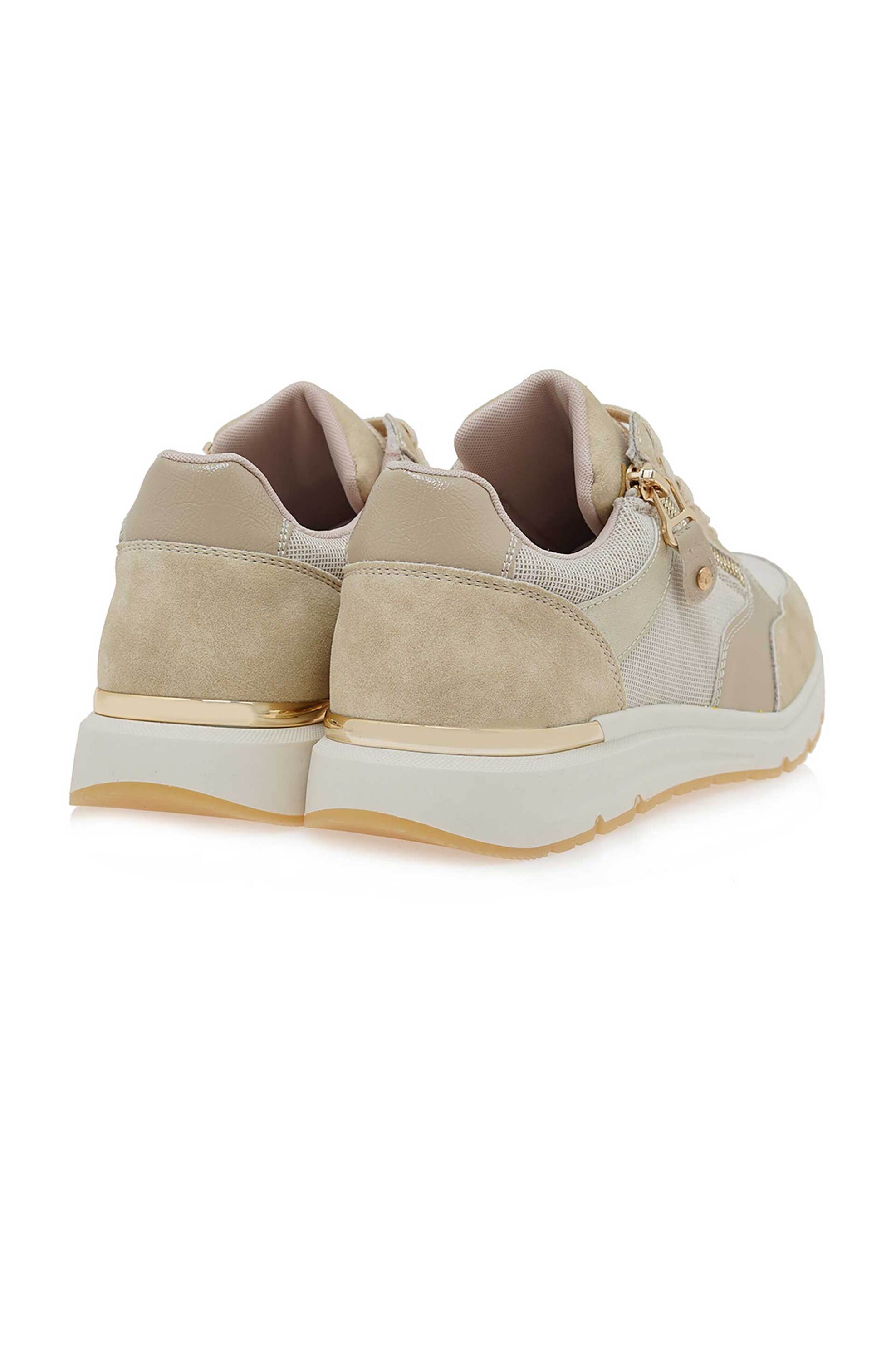 Seven Γυναικεία Sneakers με Φερμουάρ Και Κορδόνια - W101A306194I Μπεζ