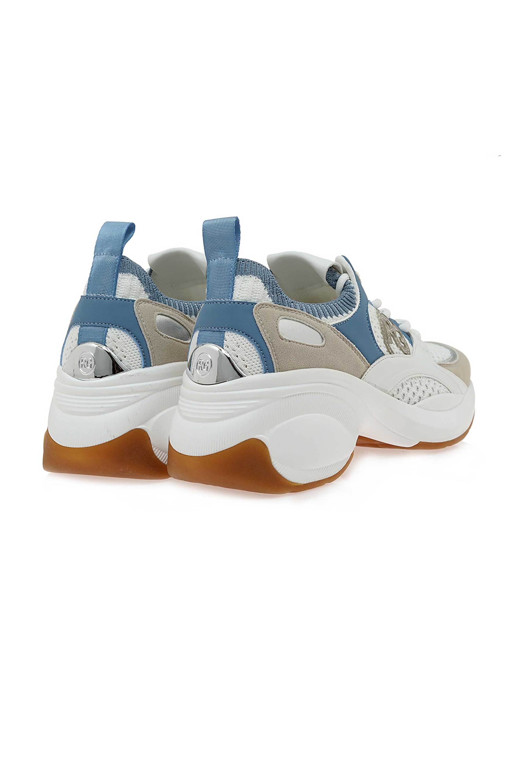 Renato Garini Γυναικεία Sneakers με Ανάγλυφο Σχέδιο - W119R6503481 Λευκό Μπλε