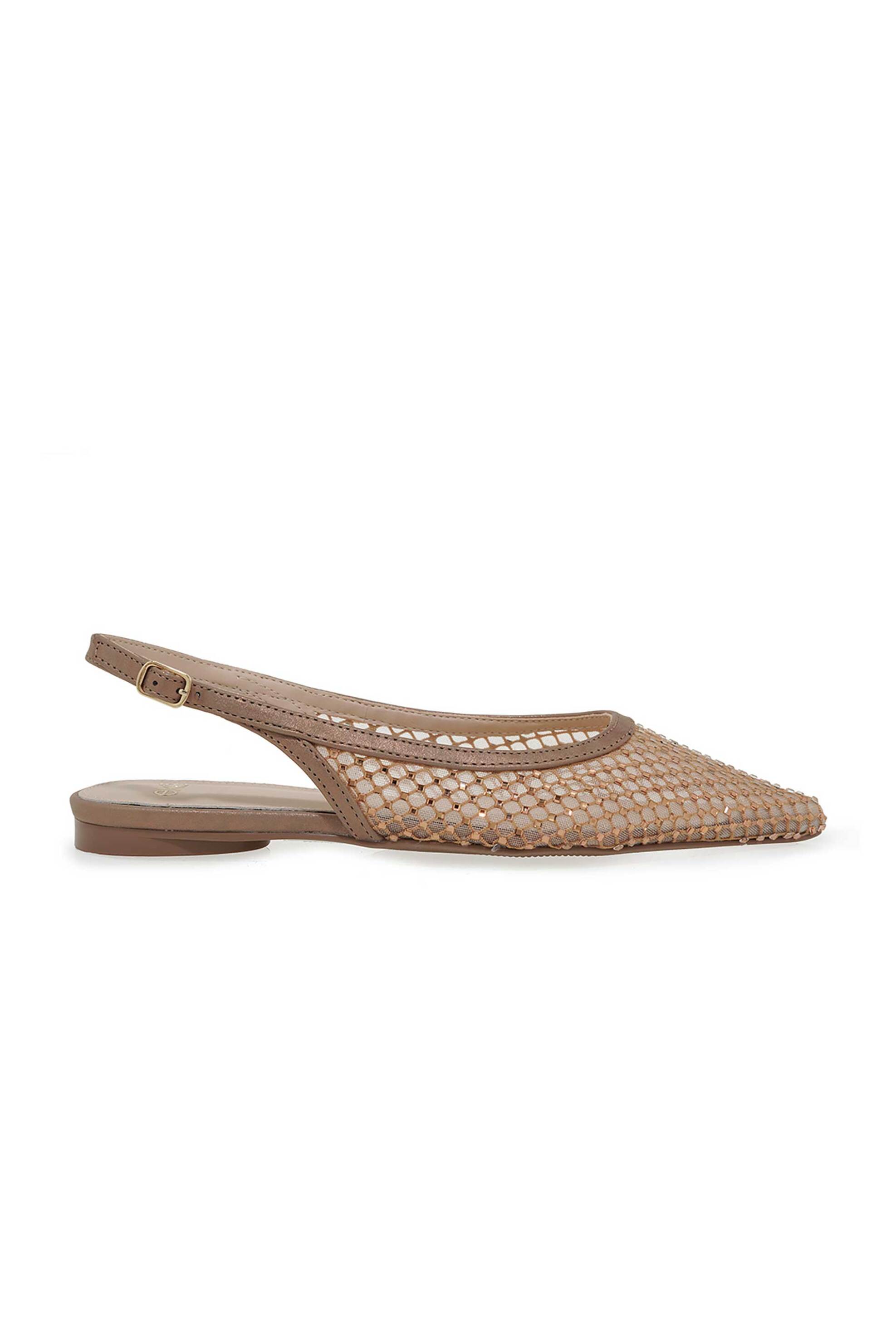 Exe γυναικείες γόβες slingback με στρας - W4700222130B Μπρονζέ