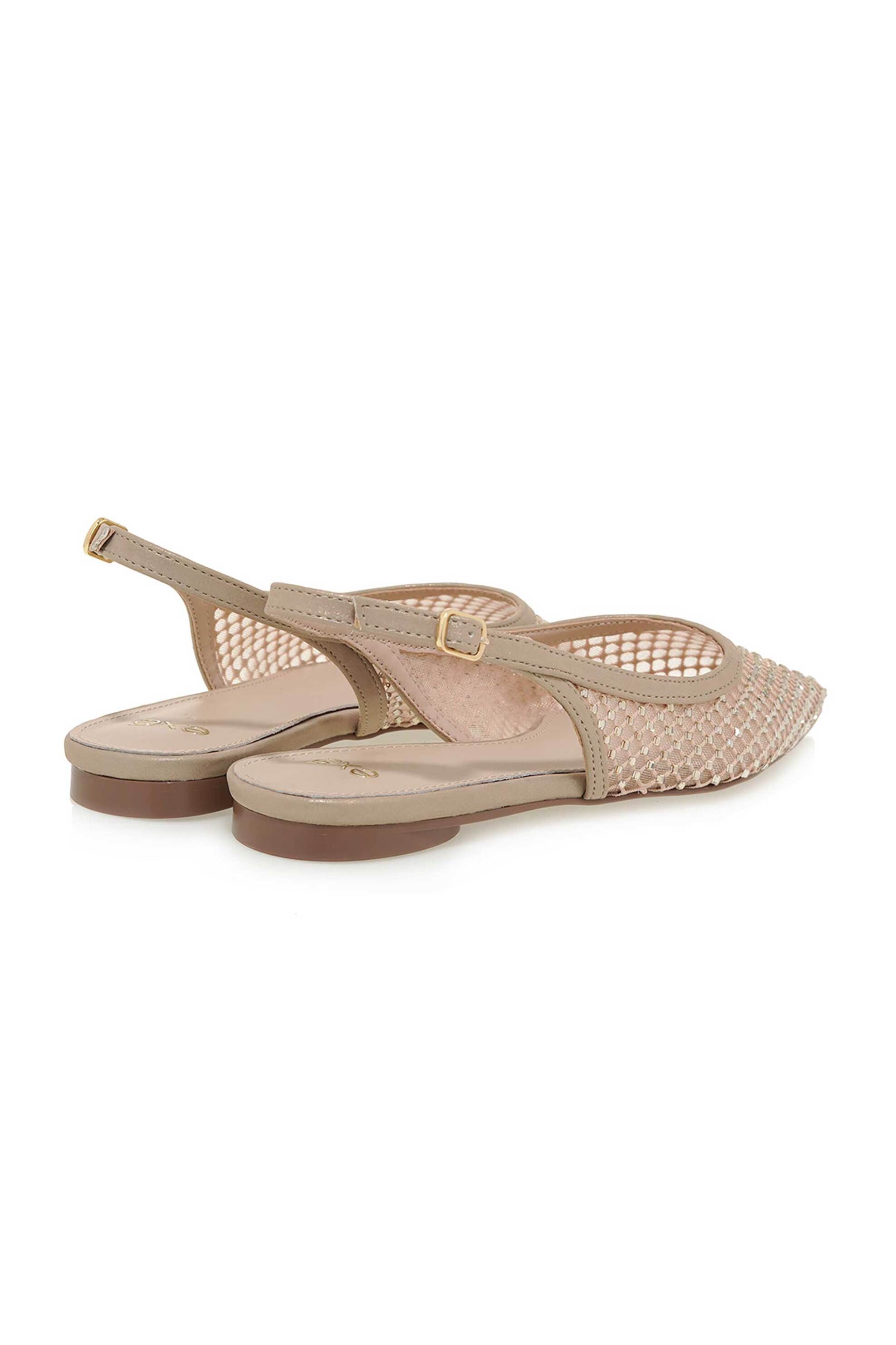 Exe Γυναικείες Γόβες Slingback με Στρας - W47002221Z36 Χρυσό