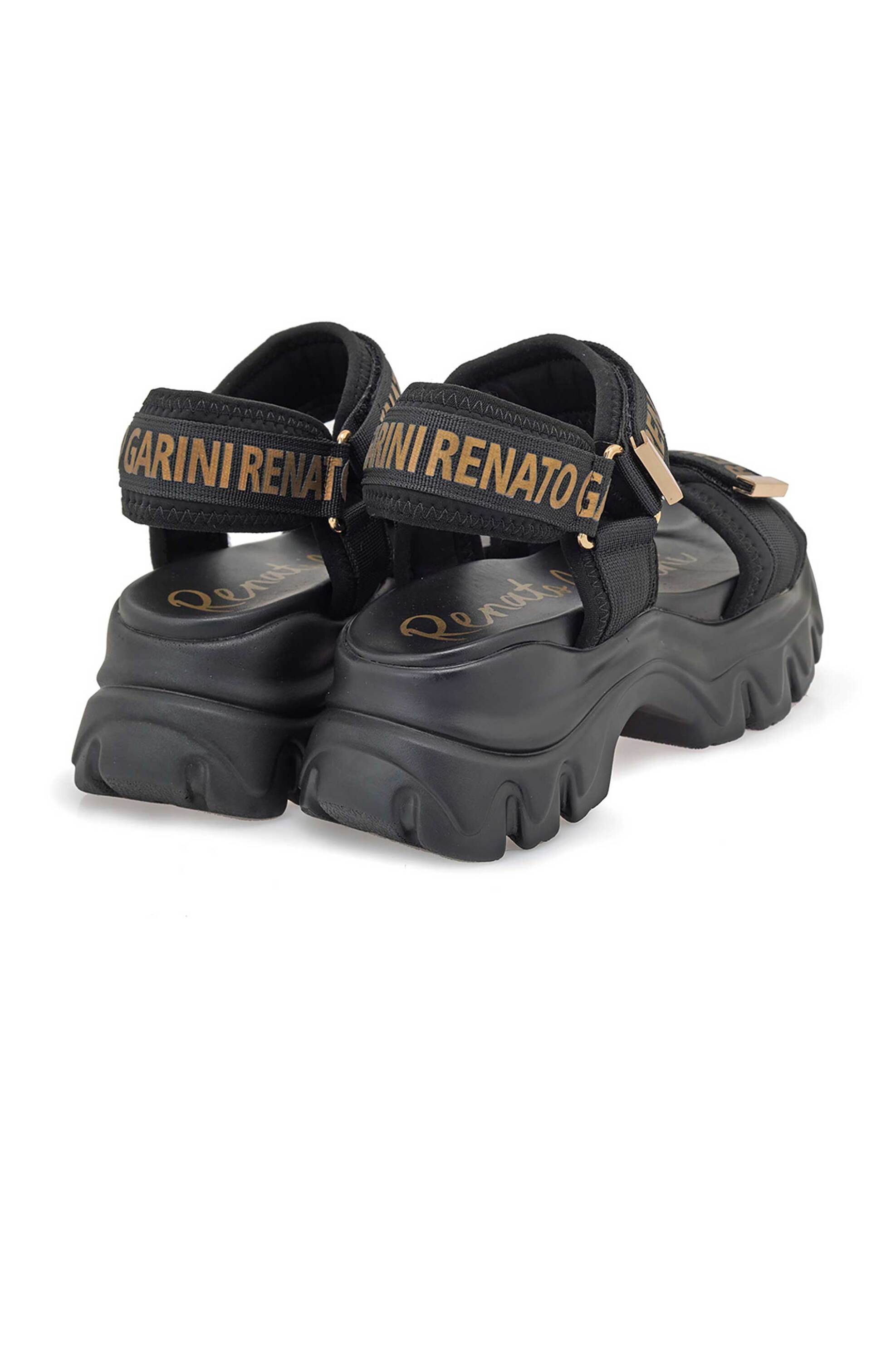 Renato Garini Γυναικεία Flatforms με Logo Print - W428A2924001 Μαύρο