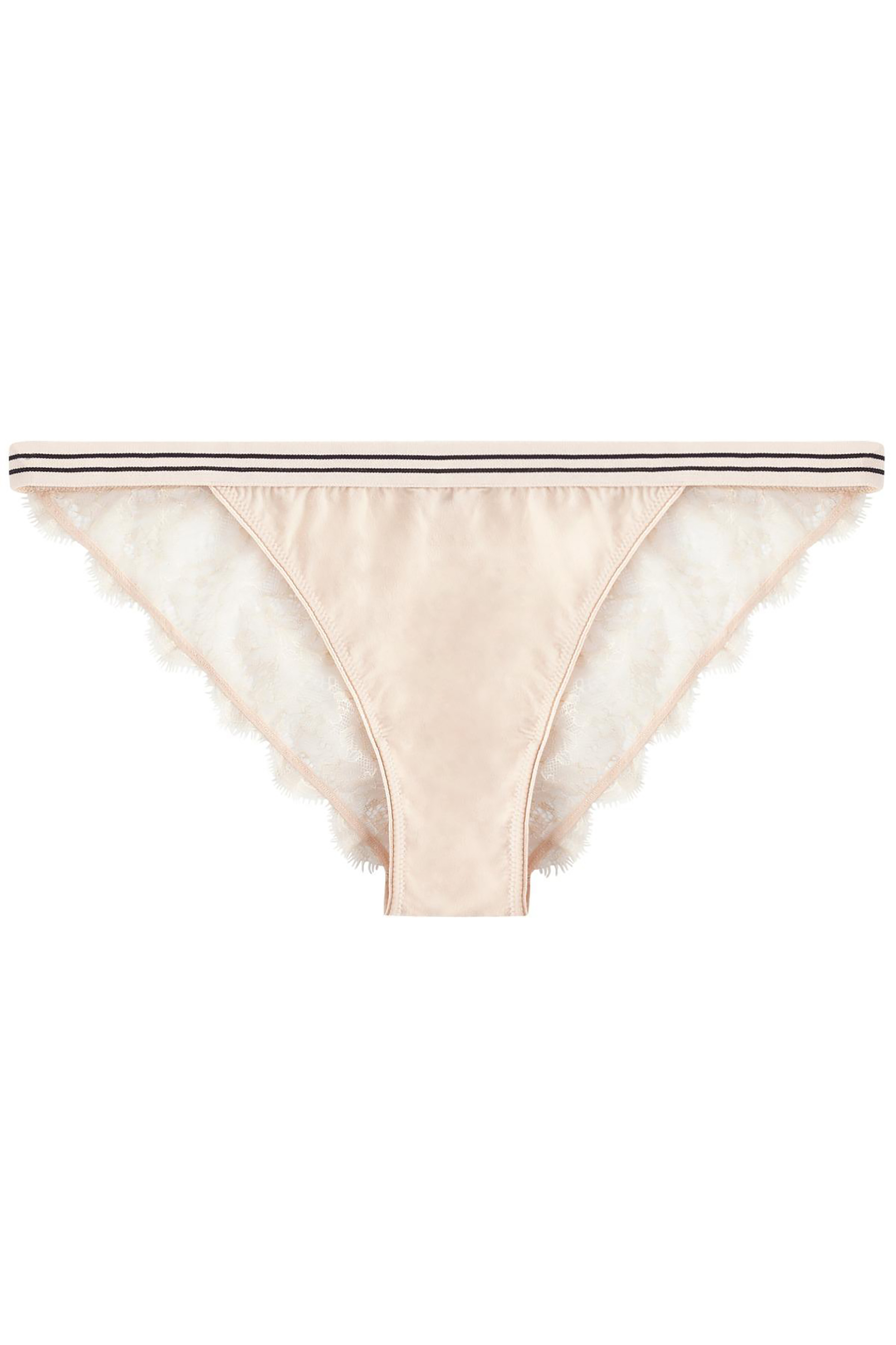 Love Stories γυναικείο σλιπ με ριγέ σχέδιο και διακοσμητική δαντέλα "Wild Rose Briefs" - L002024204 Εκρού φωτογραφία