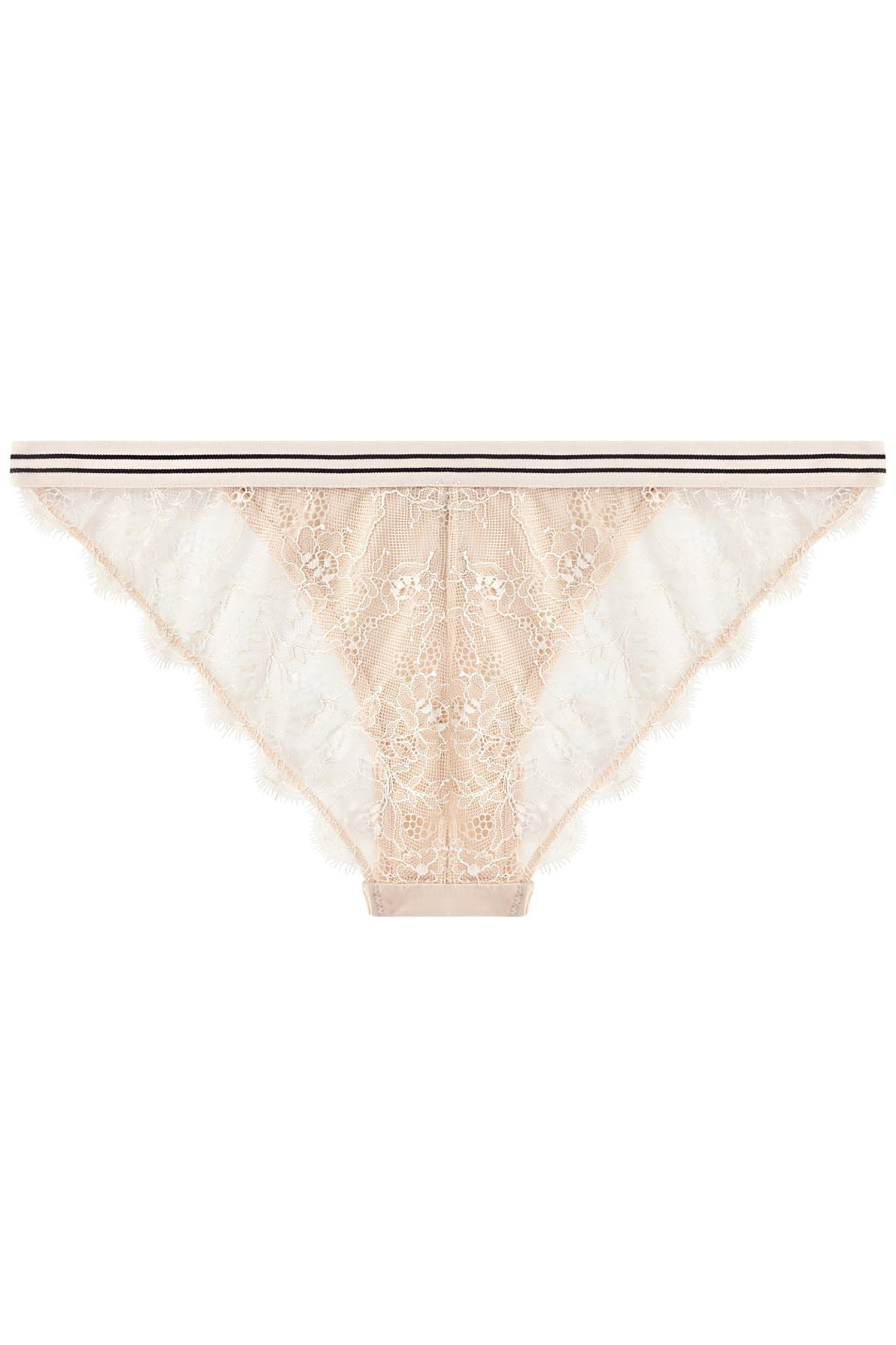 Love Stories γυναικείο σλιπ με ριγέ σχέδιο και διακοσμητική δαντέλα "Wild Rose Briefs" - L002024204 Εκρού φωτογραφία