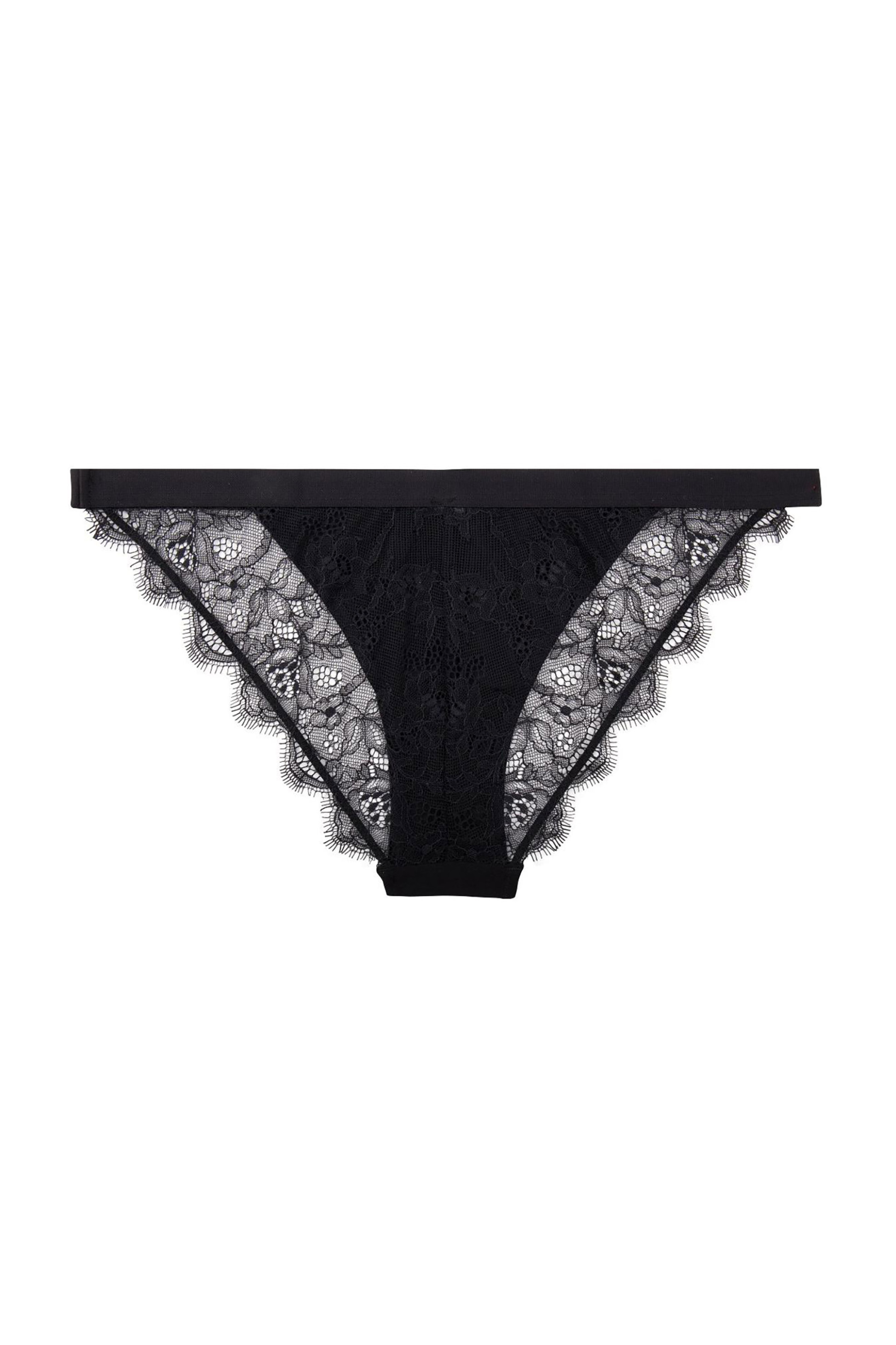 Love Stories γυναικείο σλιπ tanga μονόχρωμο με δαντέλα "Wild Rose" - L002024900 Μαύρο φωτογραφία