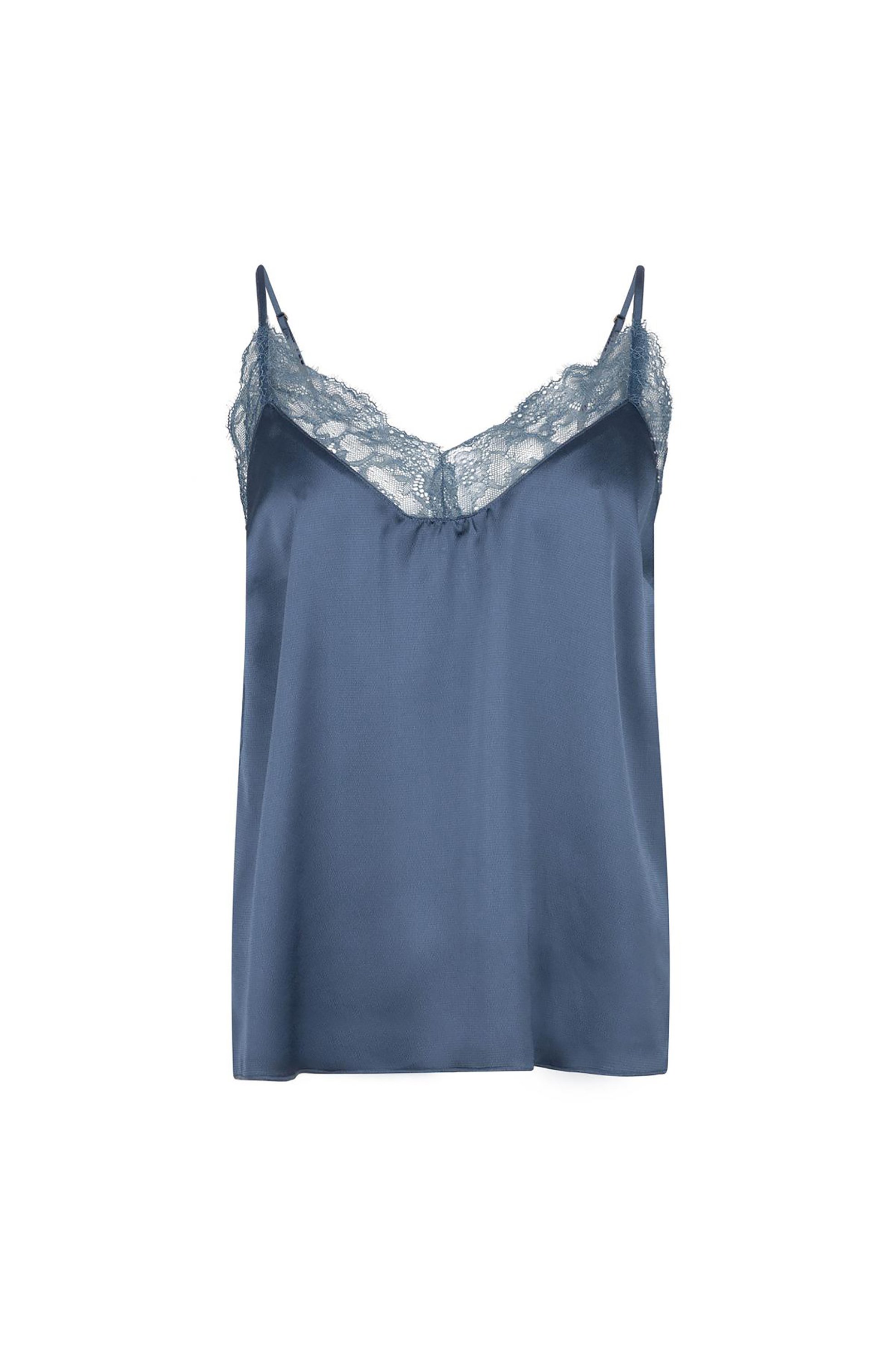LOVE STORIES Love Stories γυναικείο τοπ lingerie μονόχρωμο με διακοσμητική διαφάνεια "Lynn" - L2283676675 Μπλε Σκούρο - 2