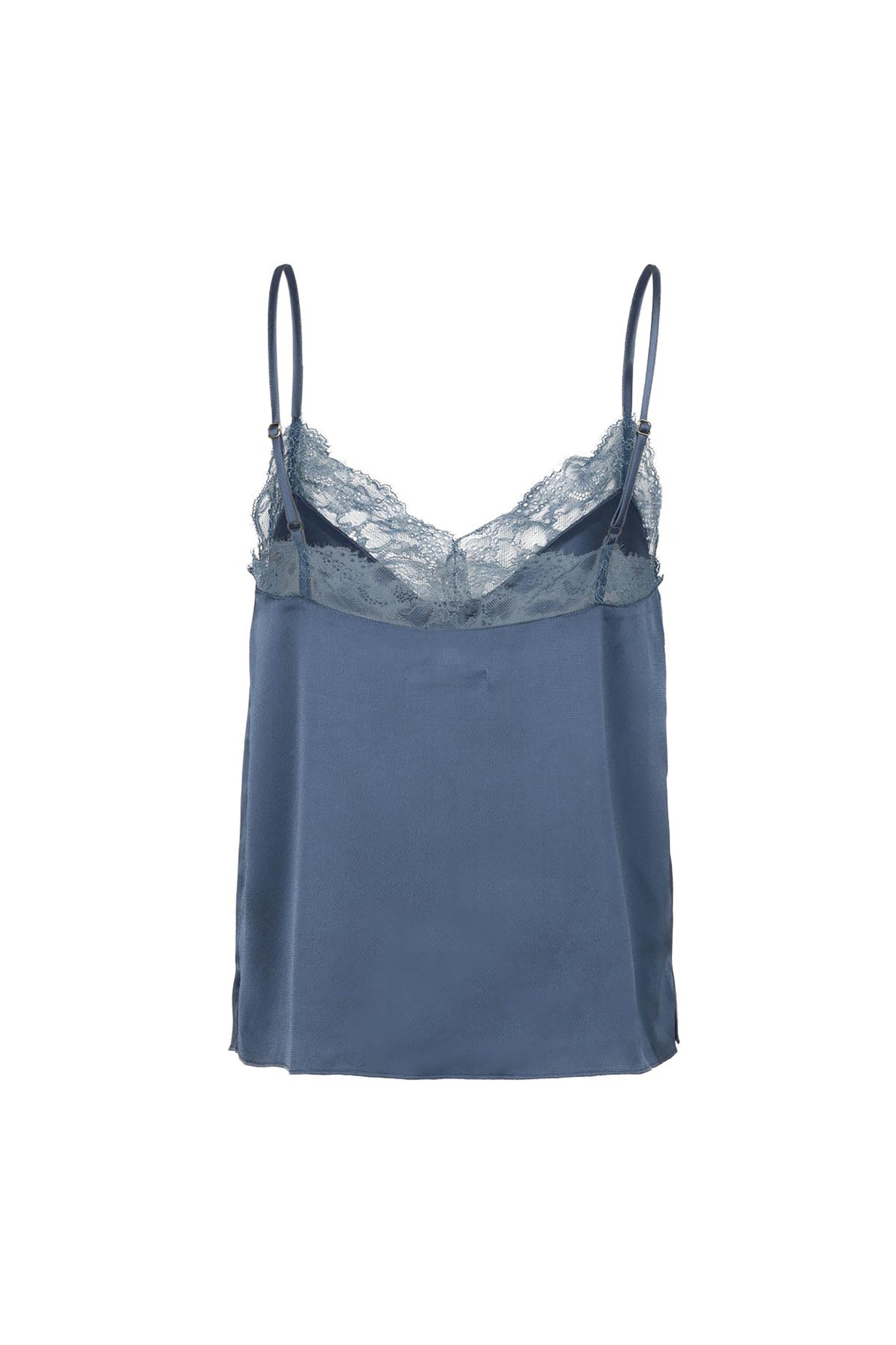 LOVE STORIES Love Stories γυναικείο τοπ lingerie μονόχρωμο με διακοσμητική διαφάνεια "Lynn" - L2283676675 Μπλε Σκούρο - 3