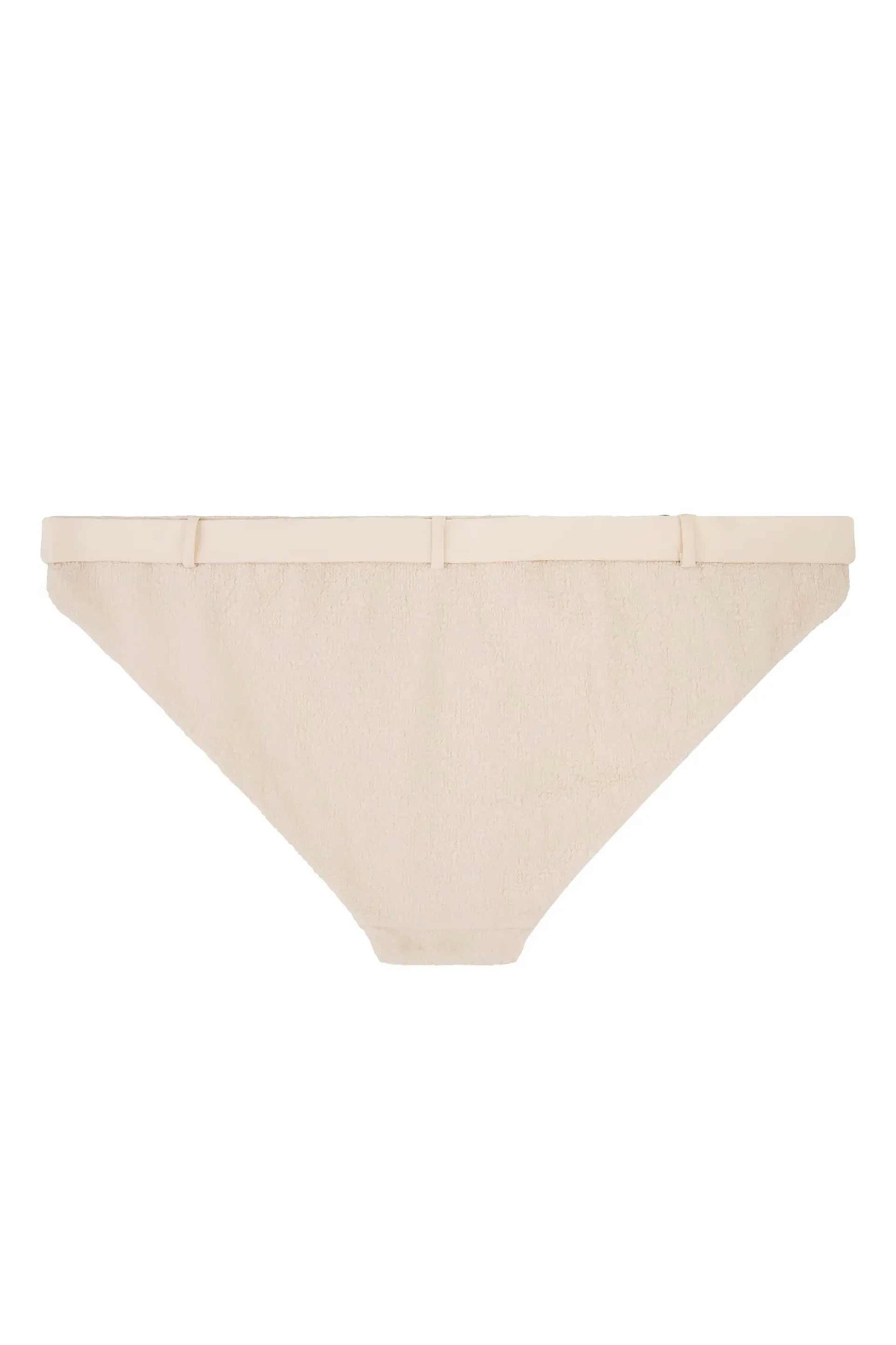 Love Stories γυναικείο bikini slip μονόχρωμο με λεπτομέρεια αλυσίδα κοκάλινη μπροστά "Pippa" - S2322180180 Εκρού