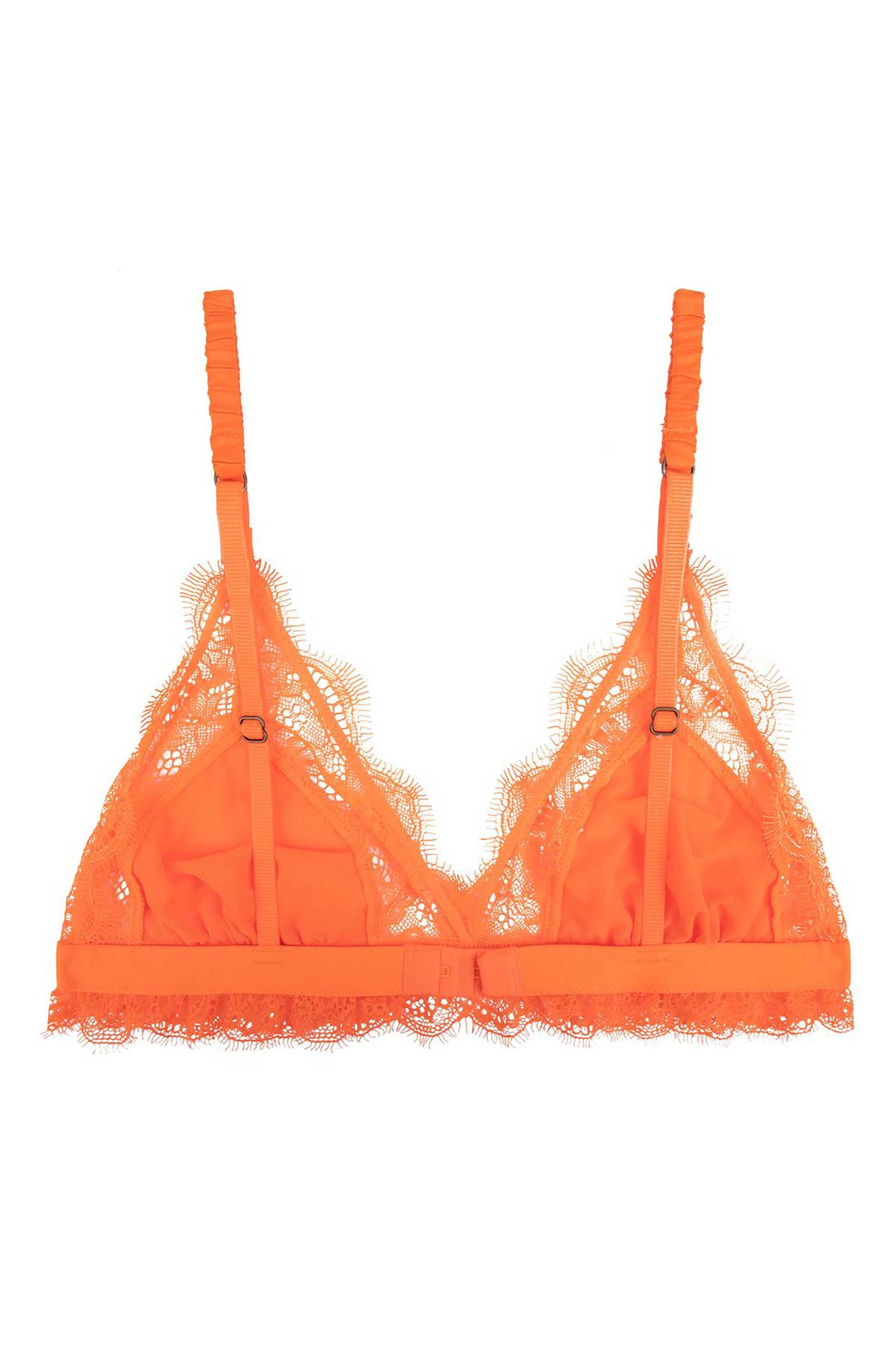 Love Stories γυναικείο τριγωνικό bralette μονόχρωμο με δαντέλα "Love Lacy" - L2371243300 Πορτοκαλί φωτογραφία