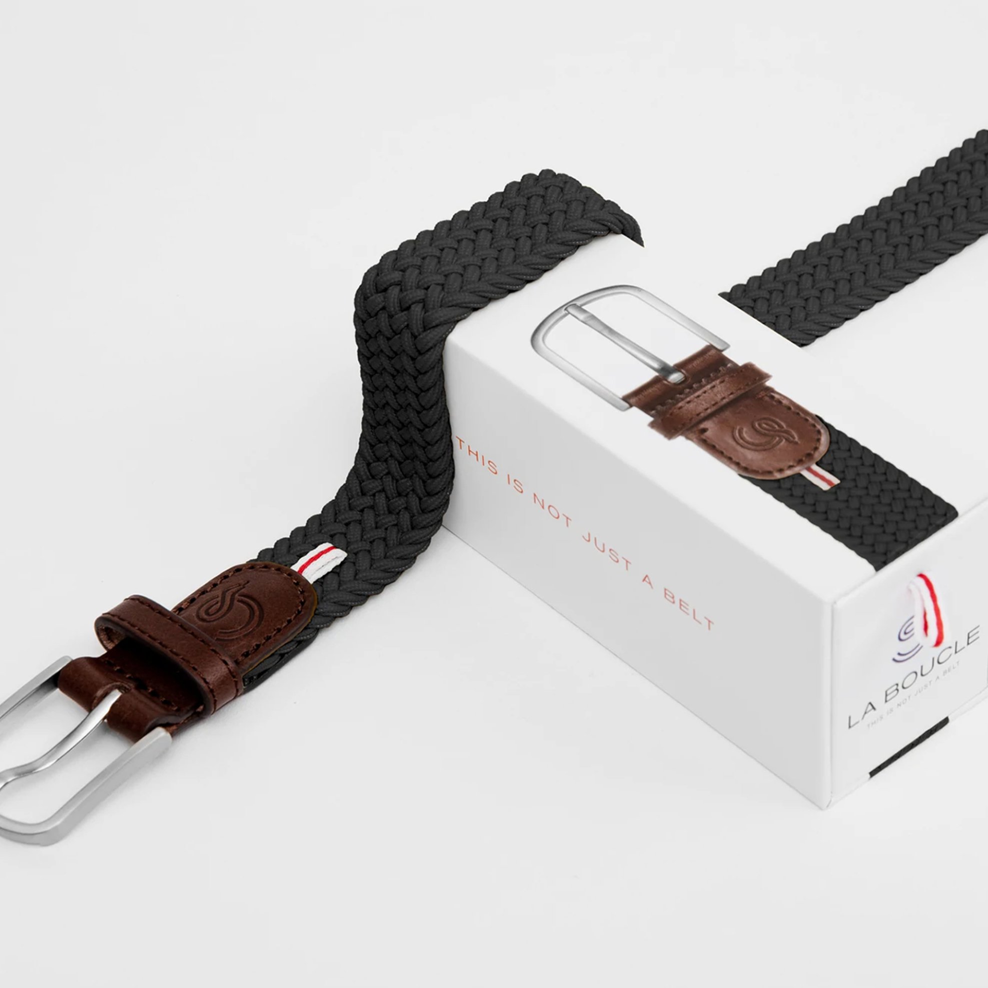 La Boucle ανδρική ζώνη "New York" - LBNEWGRE Γκρι φωτογραφία