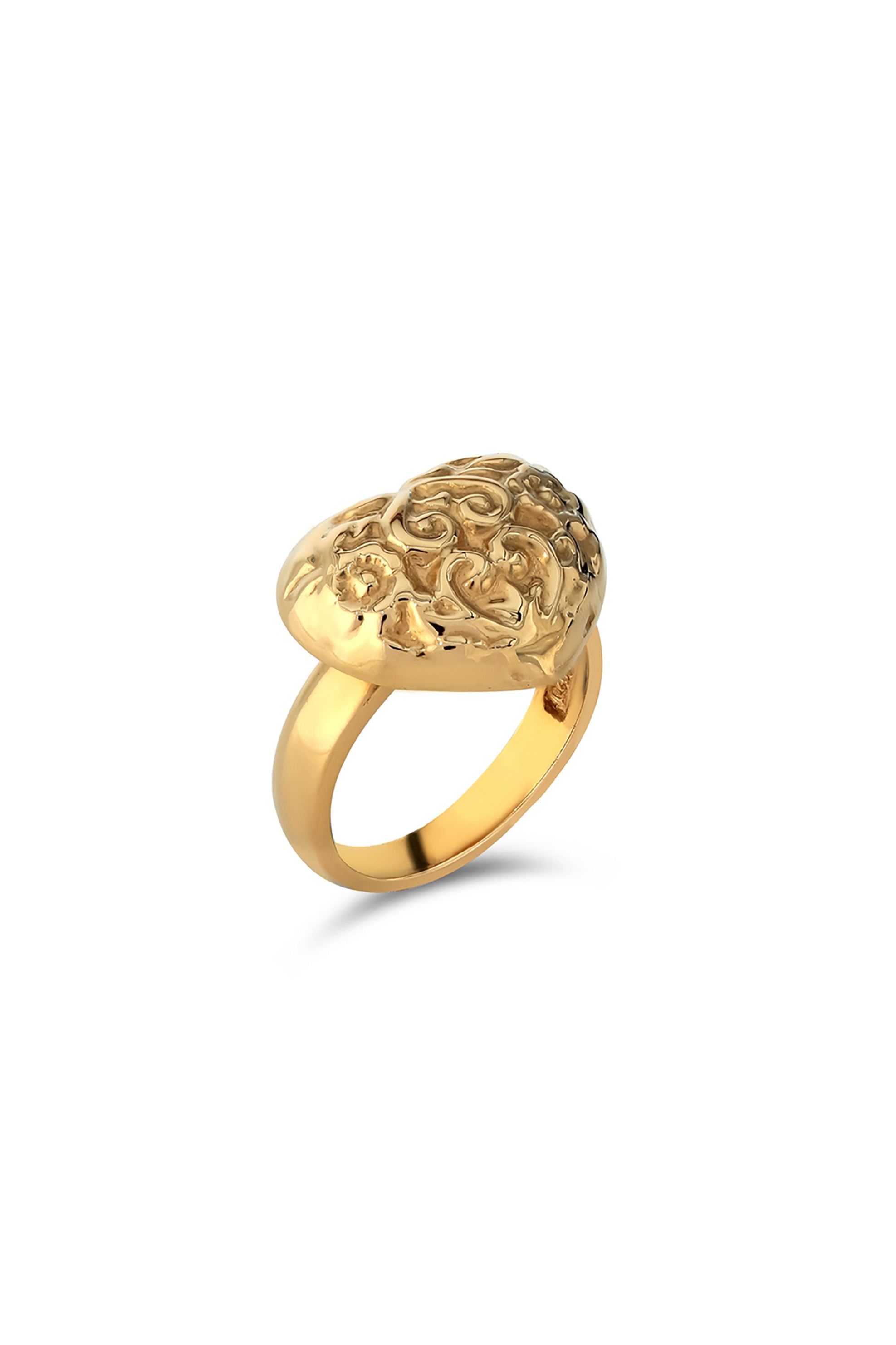 Γυναίκα > ΑΞΕΣΟΥΑΡ > Κοσμήματα > Δαχτυλίδια Folli Follie γυναικείο δαχτυλίδι σκαλιστή καρδιά Archaics - 1R22S014Y Χρυσό