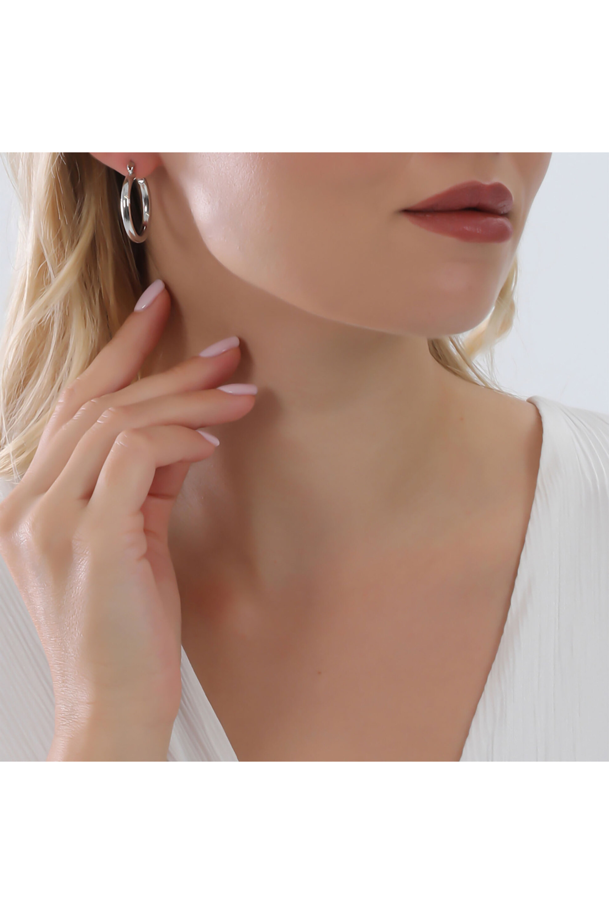 Folli Follie γυναικείοι κρίκοι με κεραμικές χάντρες, πέρλες και φυσικές πέτρες "Dreaming Mood" - 2E23D014WK Ασημί φωτογραφία