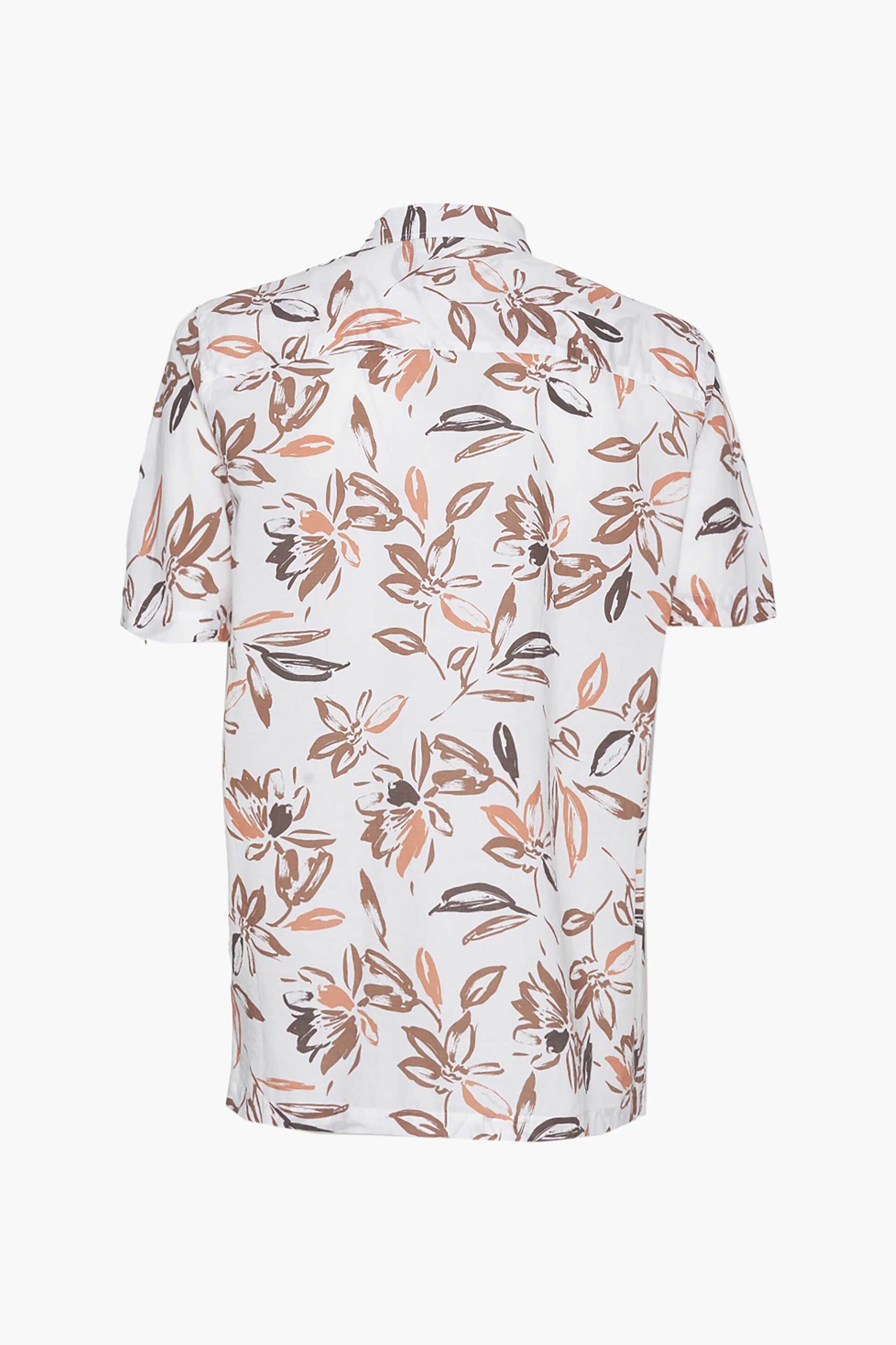 Sseinse ανδρικό κοντομάνικο πουκάμισο με floral print - CE937SS 124 Λευκό φωτογραφία