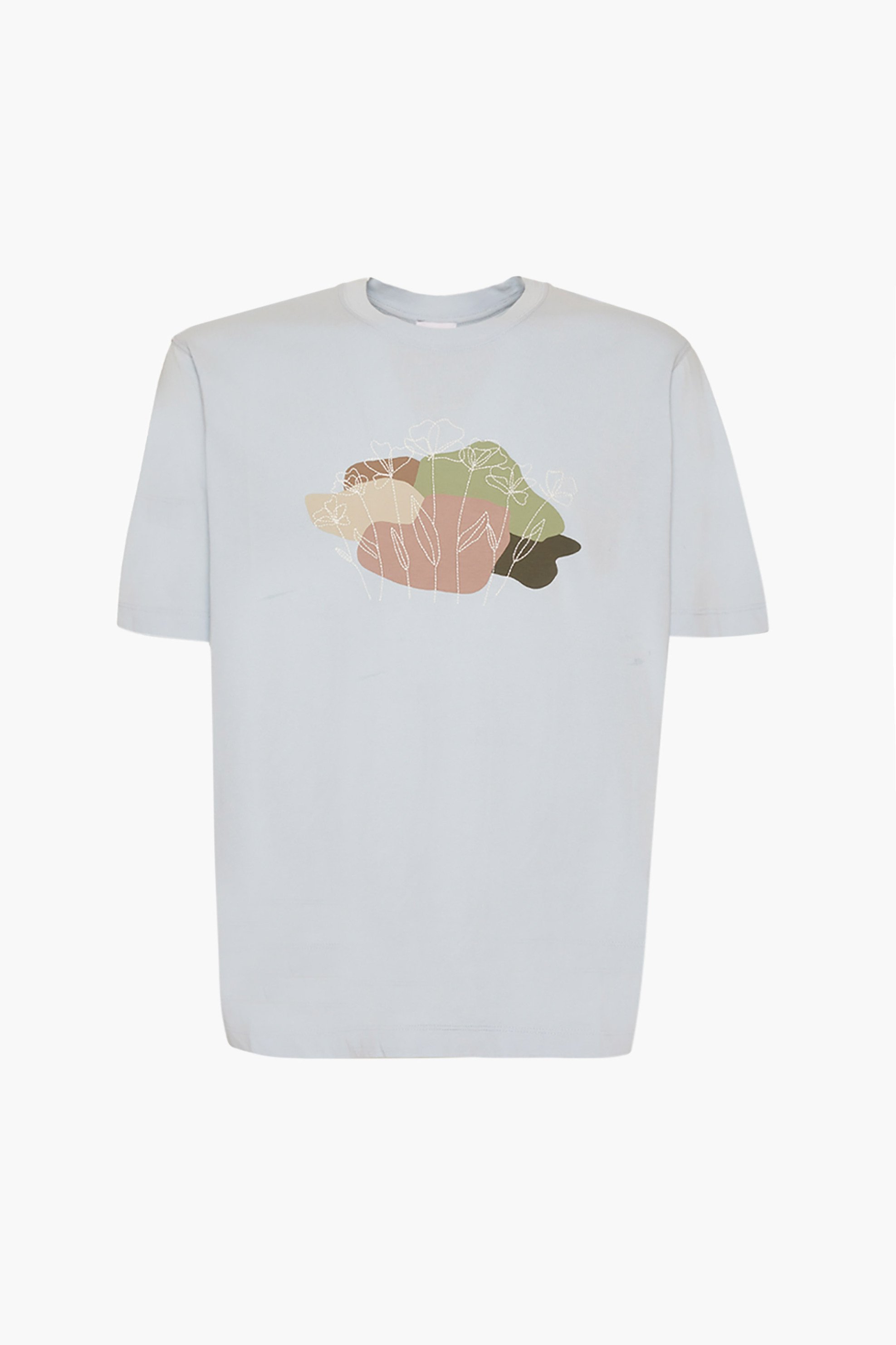SEINSE Sseinse ανδρικό T-shirt με graphic print - TE2672SS 124 Μπλε Ανοιχτό