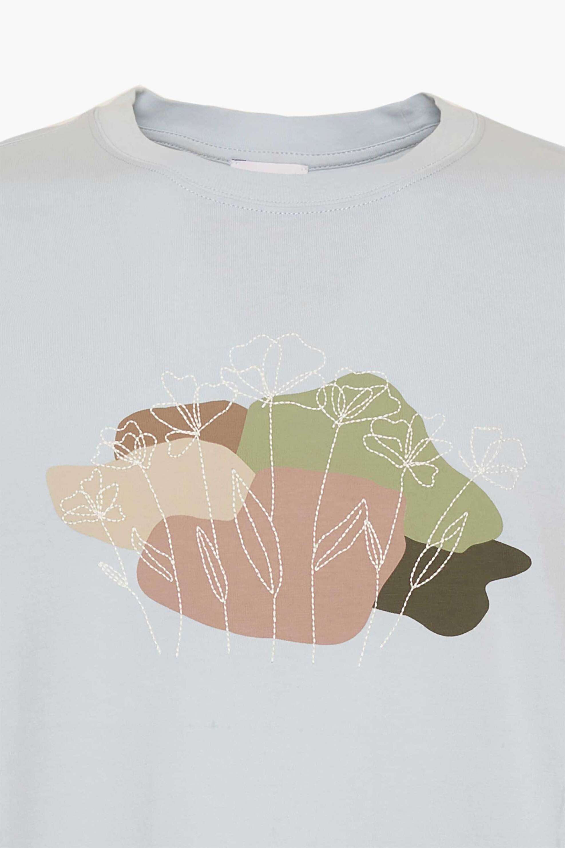 Sseinse ανδρικό T-shirt με graphic print - TE2672SS 124 Μπλε Ανοιχτό φωτογραφία