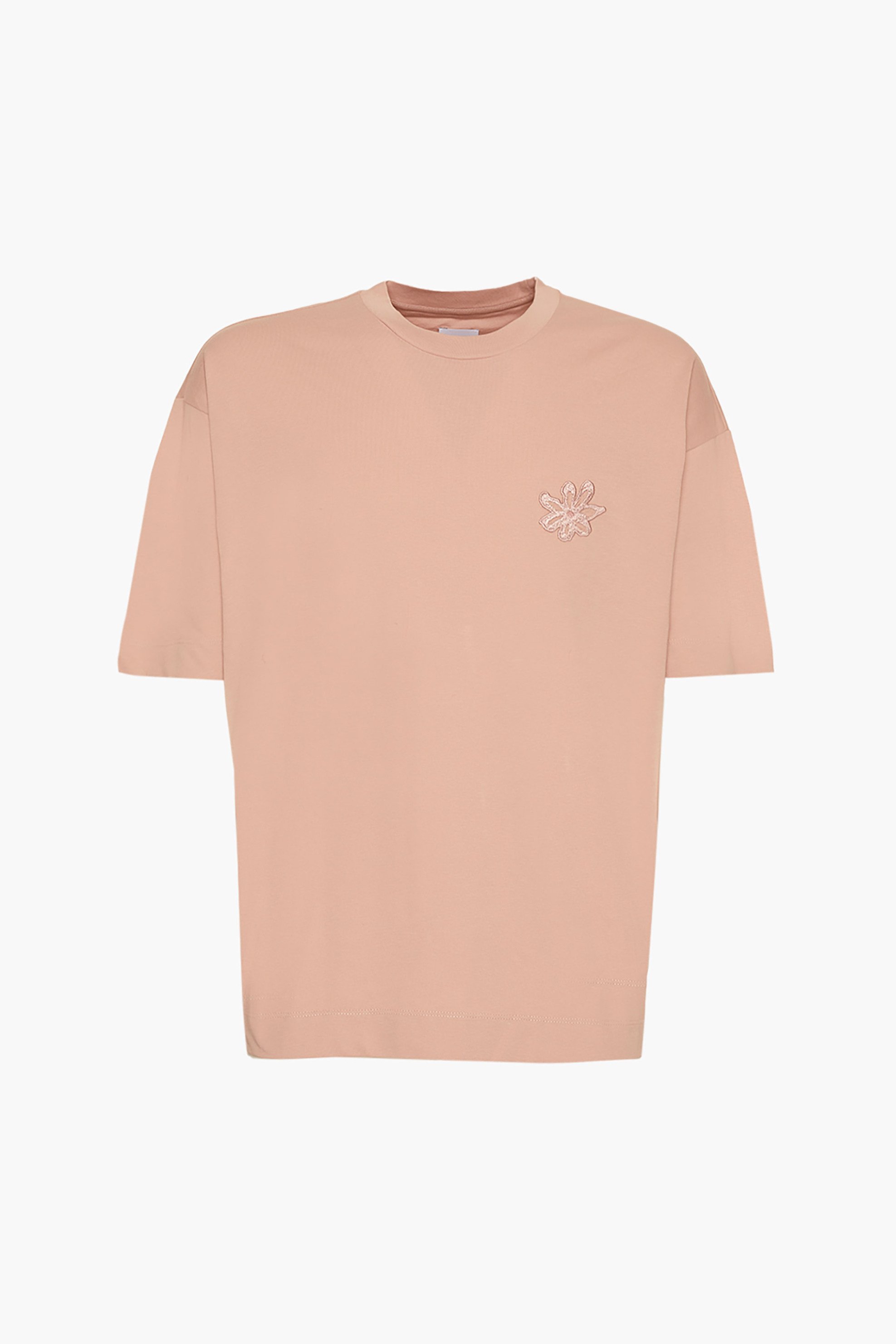 SEINSE Sseinse ανδρικό T-shirt με κέντημα στο στήθος - TE2680SS 124 Σομόν