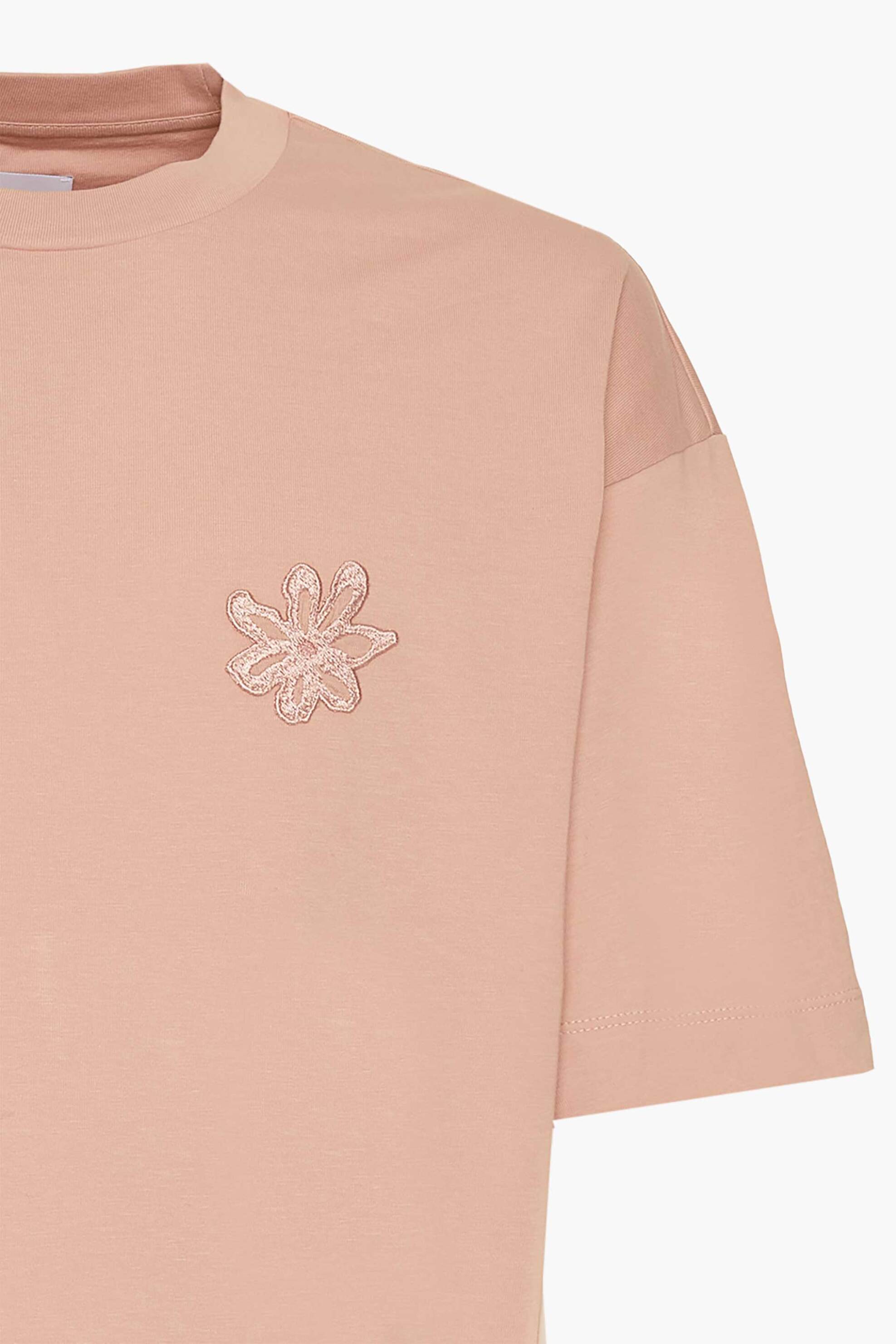 Sseinse ανδρικό T-shirt με κέντημα στο στήθος - TE2680SS 124 Σομόν φωτογραφία