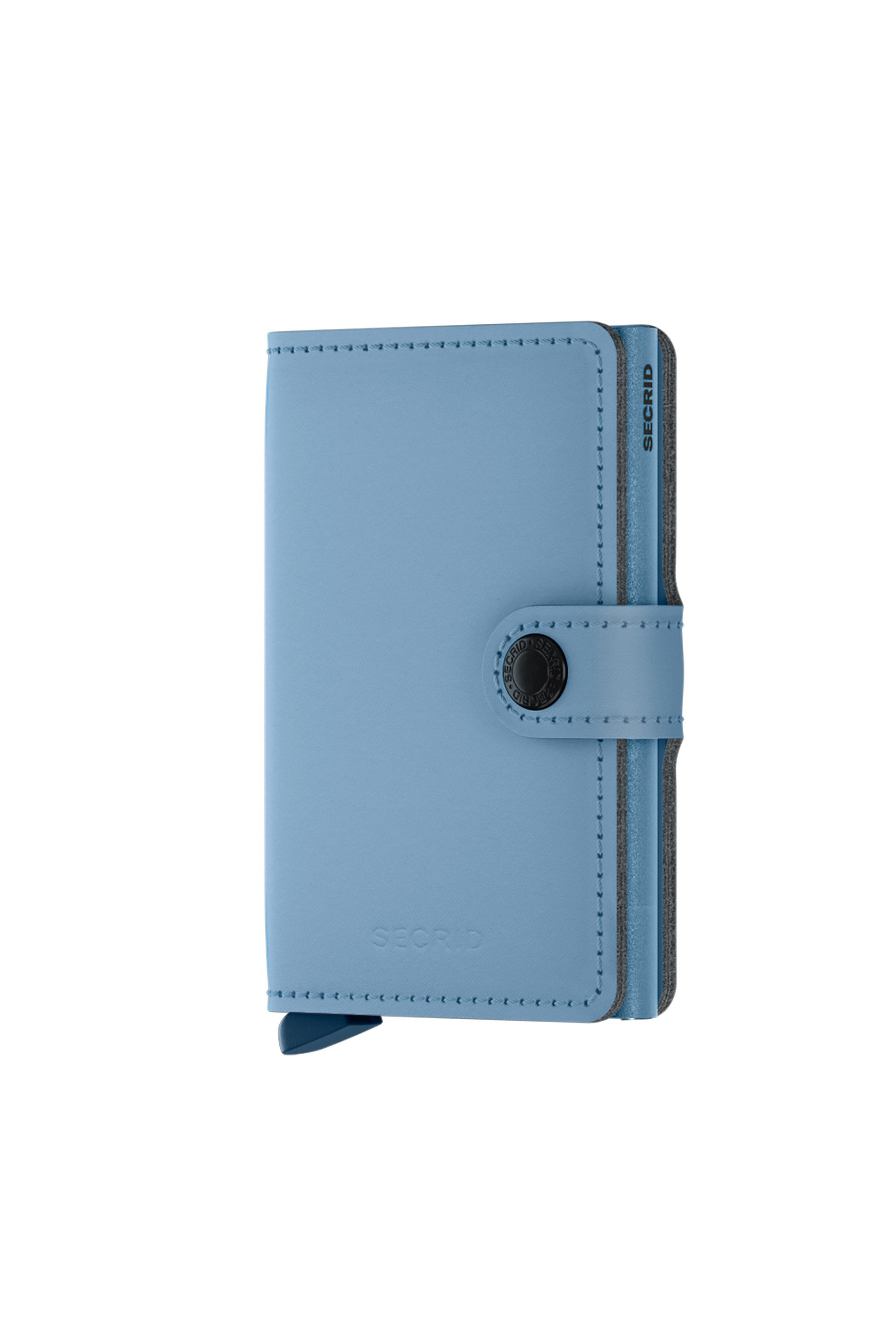 SECRID Secrid unisex πορτοφόλι μονόχρωμο με logo print στο πλάι "Miniwallet Yard Powder" - MYp-Sky Blue