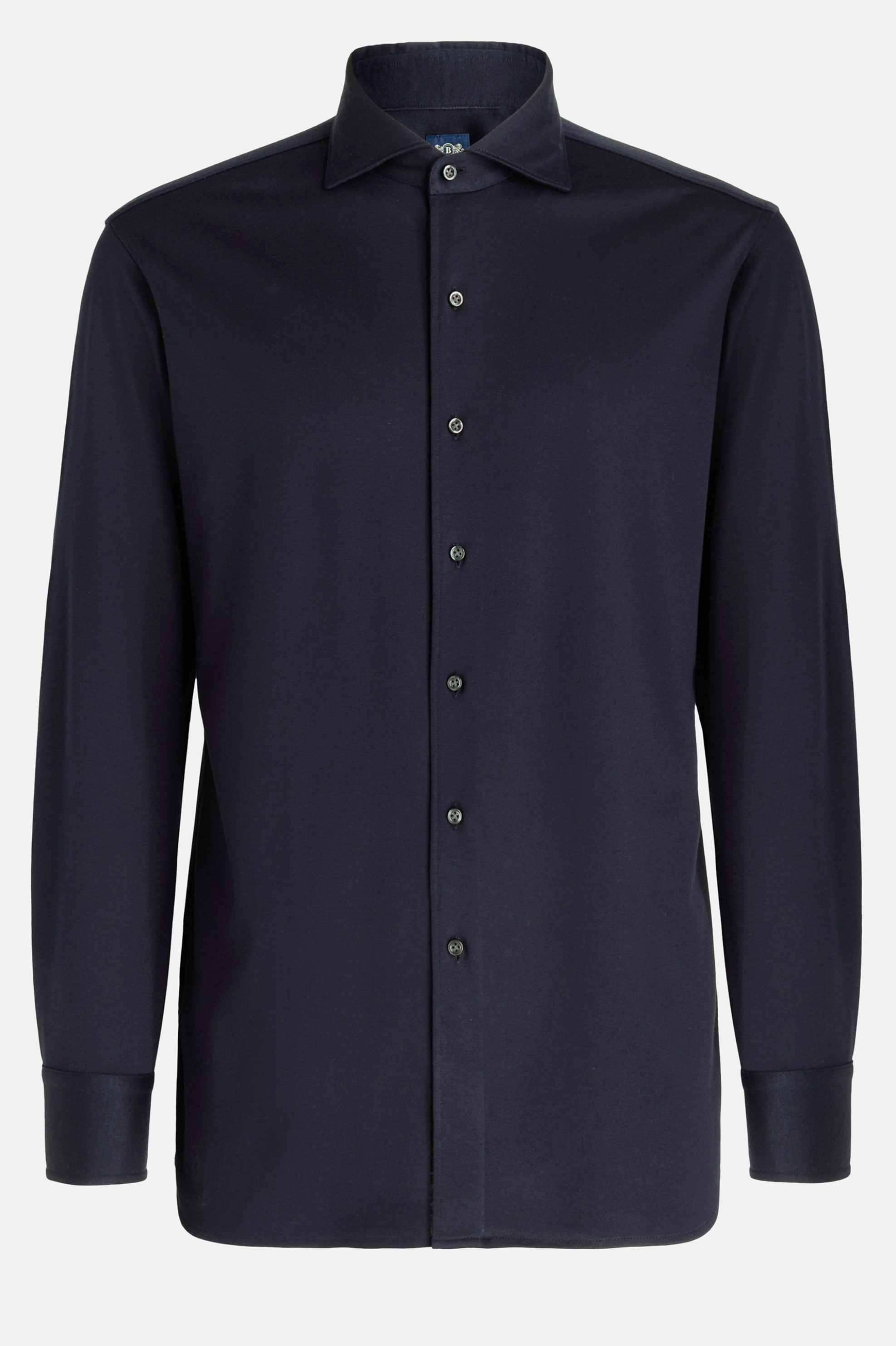 Boggi Milano ανδρικό πουκάμισο μονόχρωμο με κλασικό γιακά - BO18C002301 Μπλε Σκούρο φωτογραφία