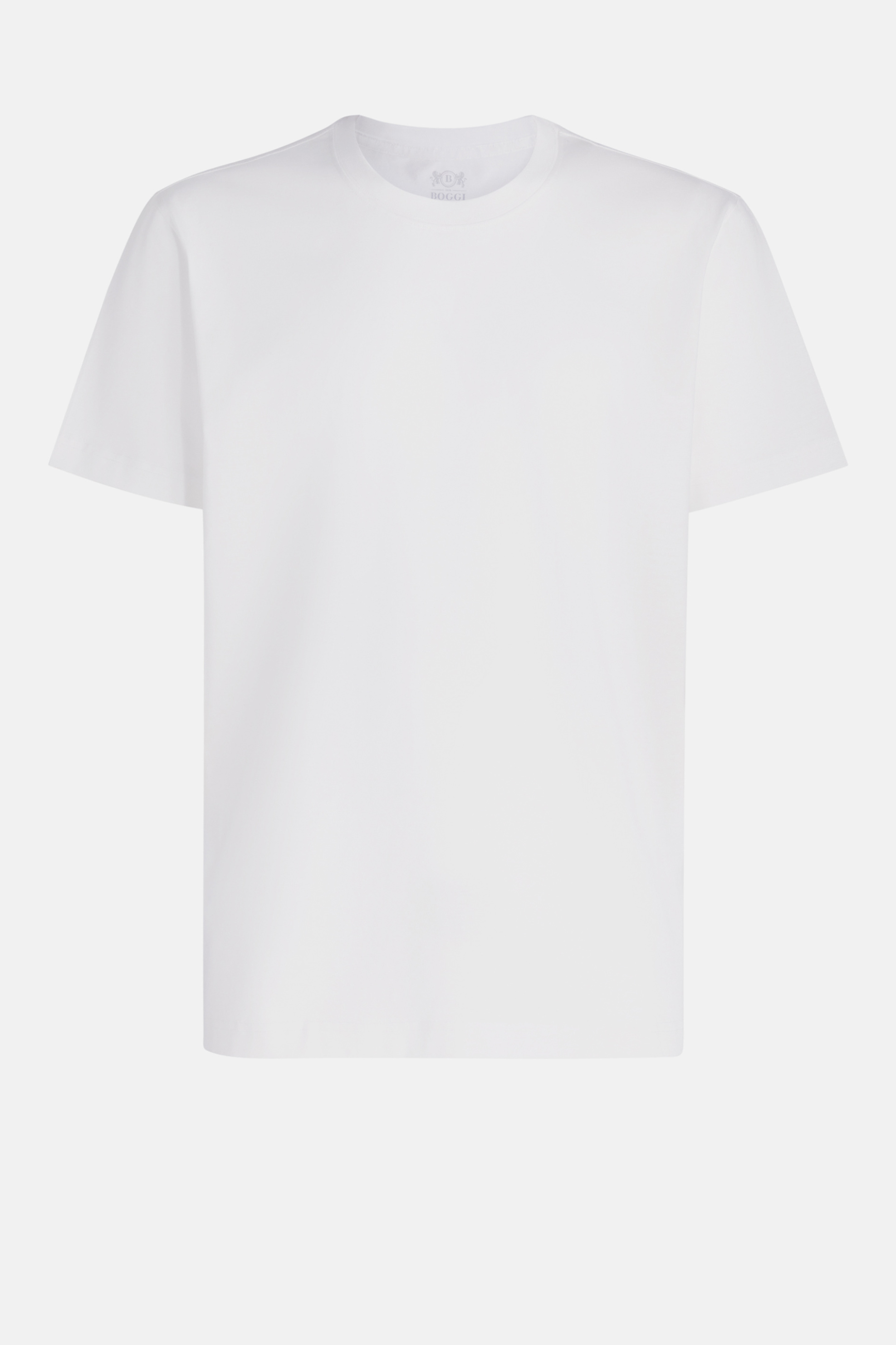 Boggi Milano ανδρικό T-shirt μονόχρωμο "Pima" - BO20C001103 Λευκό φωτογραφία