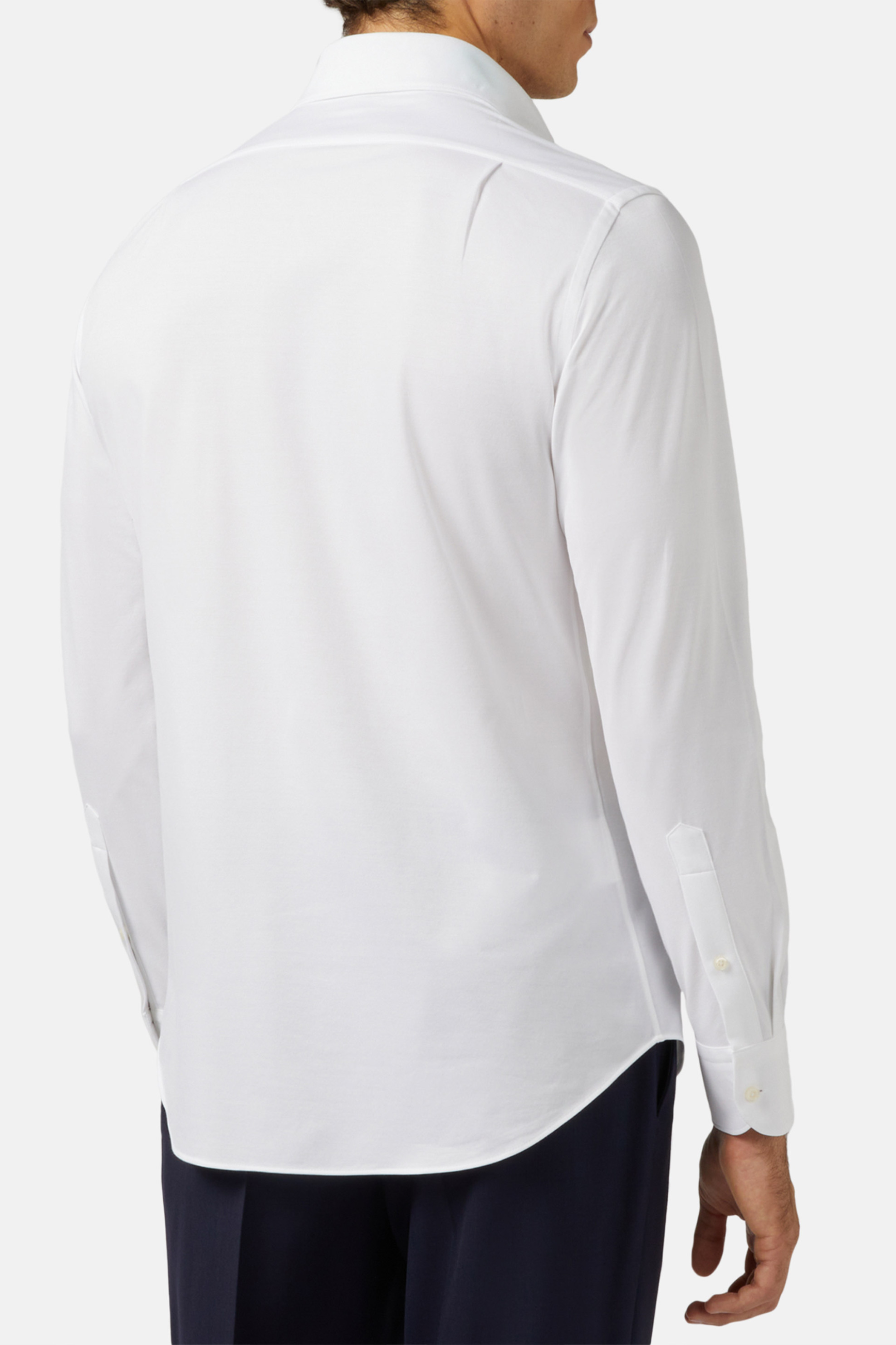 Boggi Milano ανδρικό πουκάμισο μονόχρωμο Regular Fit - BO21C004101 Λευκό φωτογραφία