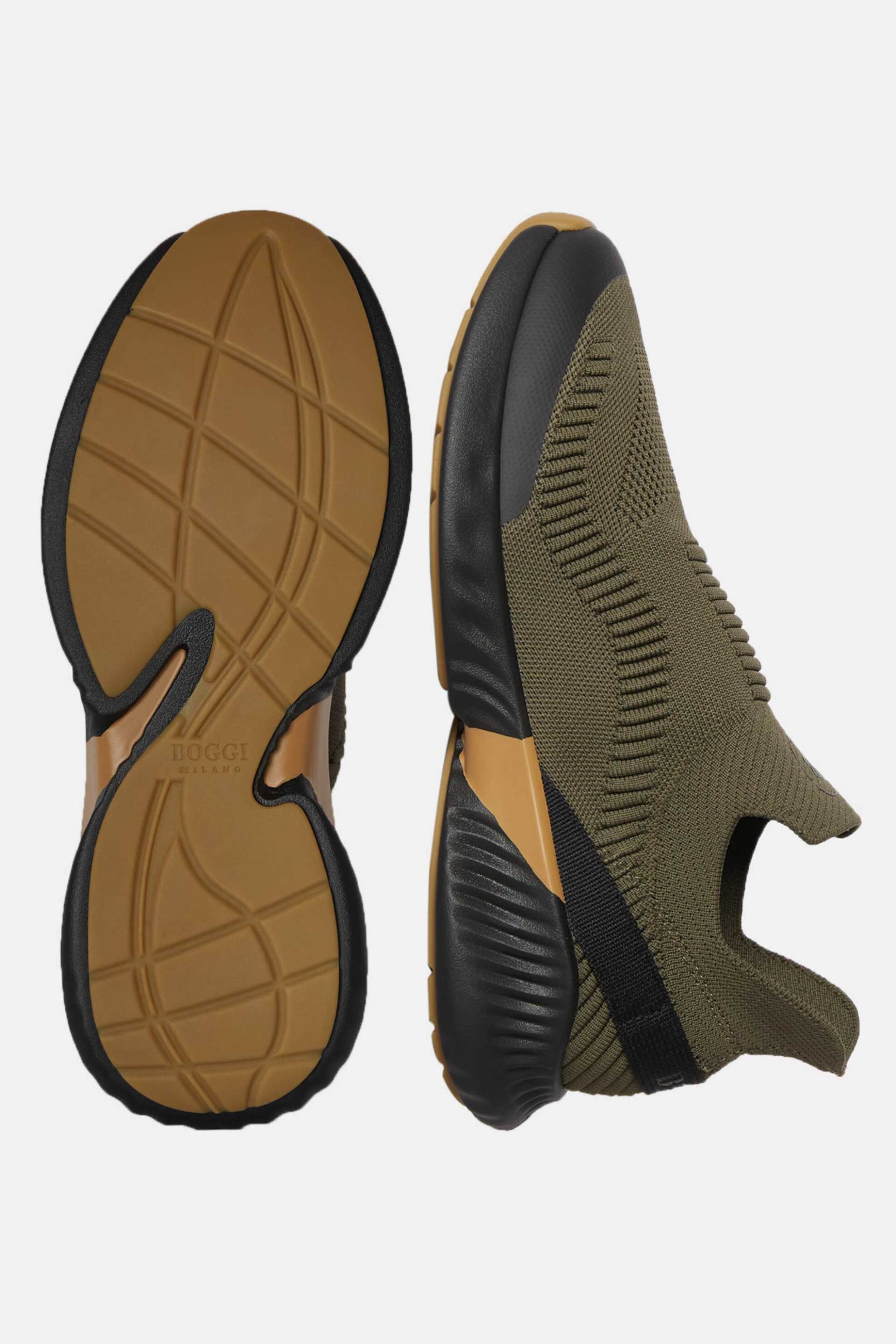 Boggi Milano ανδρικά υφασμάτινα sneakers - BO23A001902 Χακί φωτογραφία