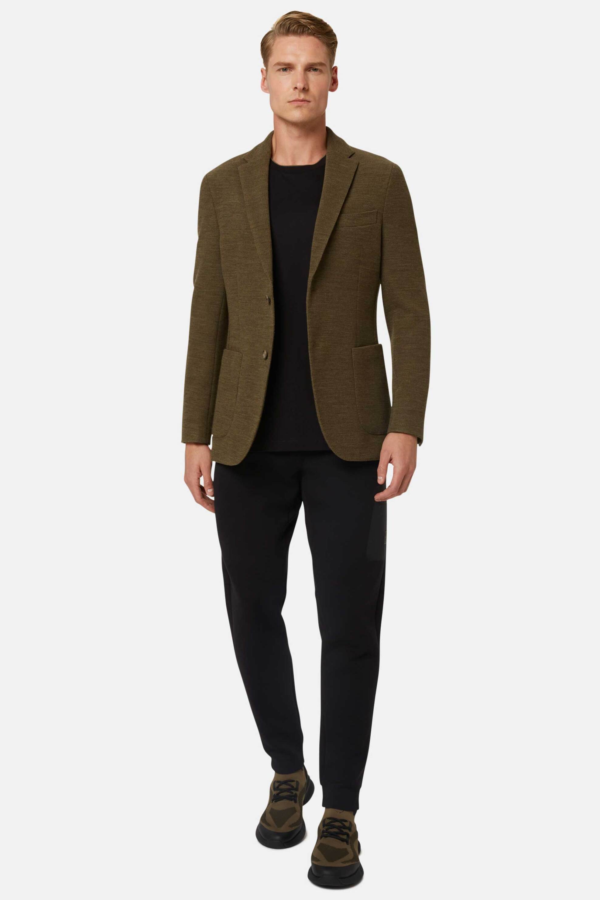 Boggi Milano ανδρικό μάλλινο σακάκι Regular Fit - BO23A009102 Χακί φωτογραφία