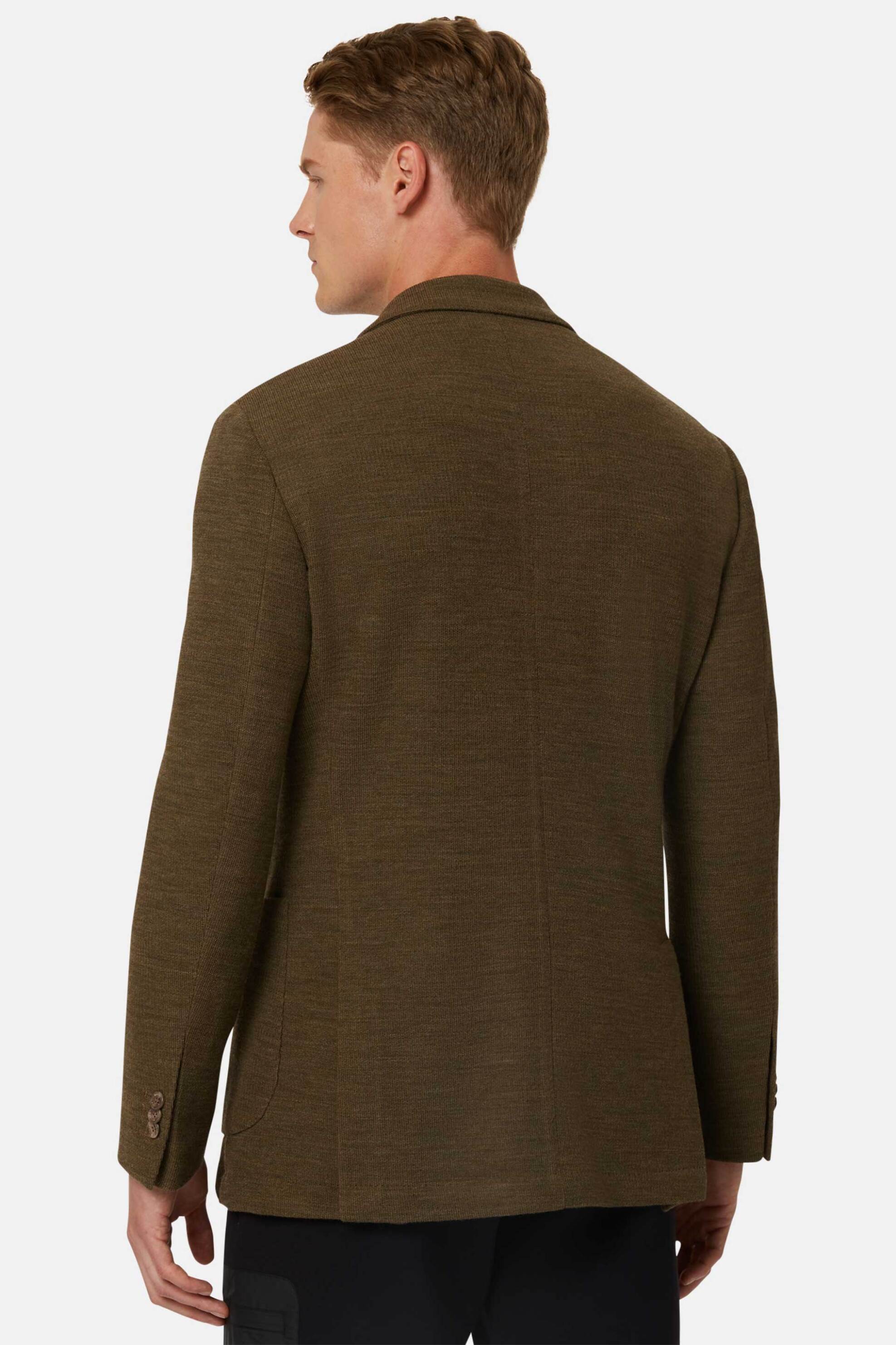 Boggi Milano ανδρικό μάλλινο σακάκι Regular Fit - BO23A009102 Χακί φωτογραφία