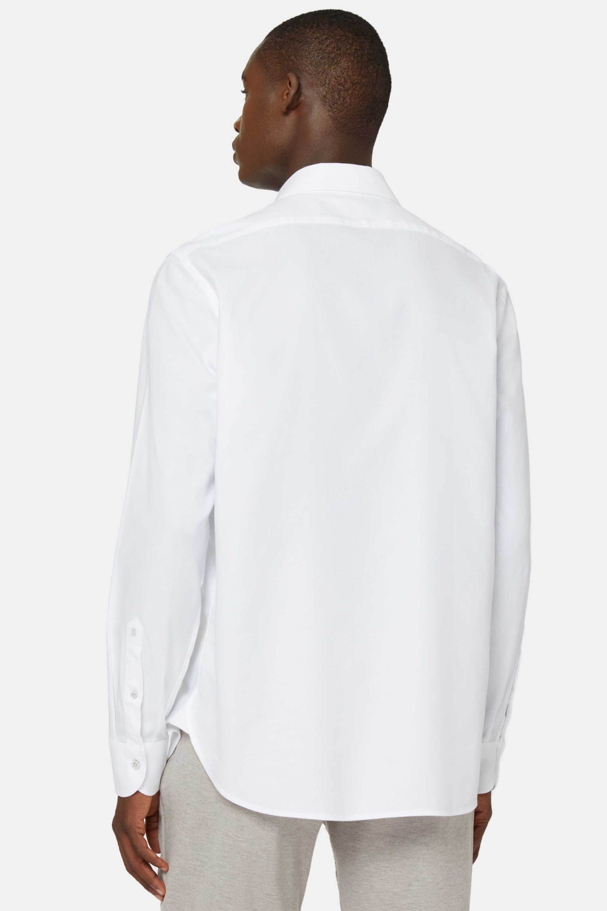 Boggi Milano ανδρικό πουκάμισο μονόχρωμο με τσέπες Regular Fit - BO23A043601 Λευκό φωτογραφία