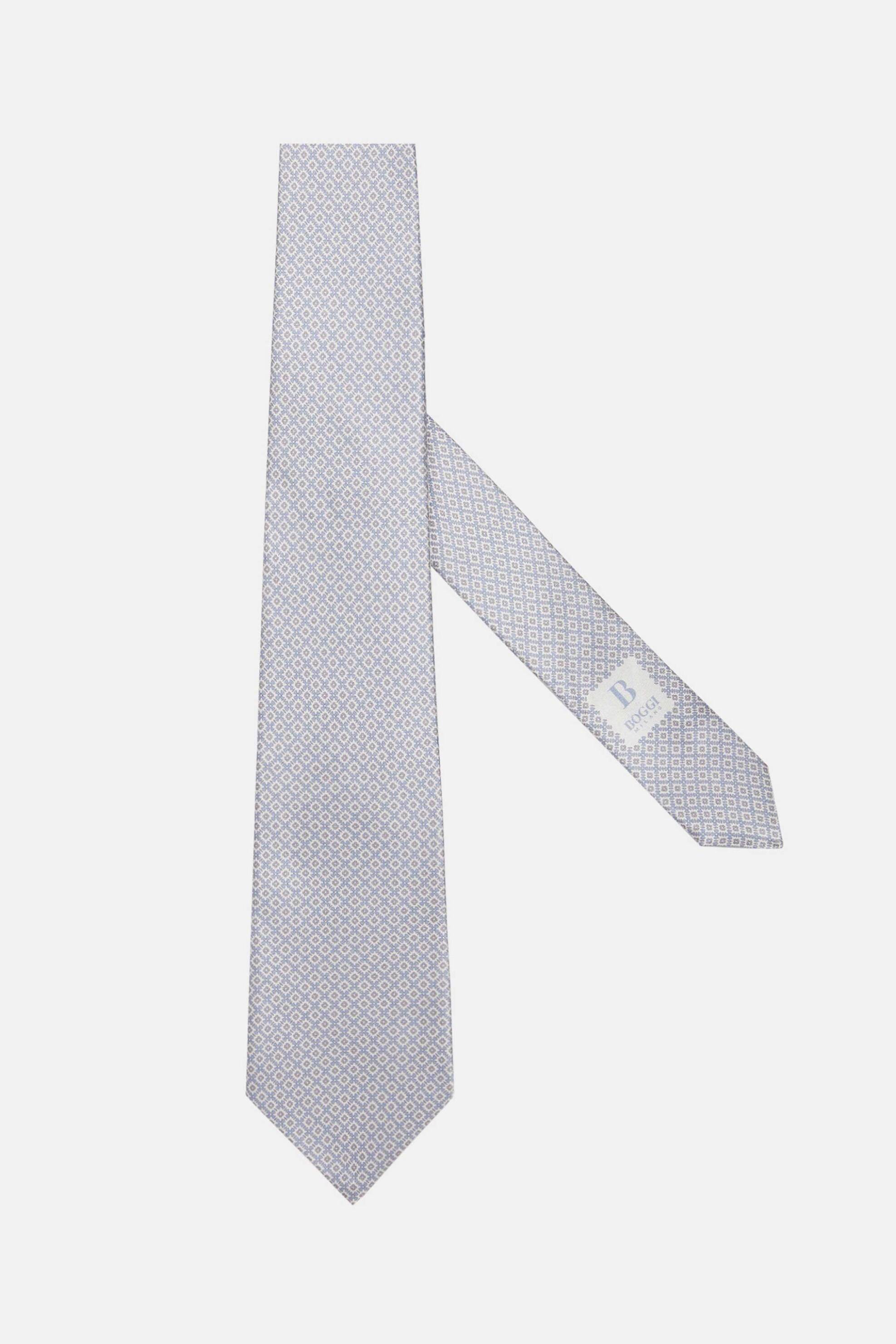 Ανδρική Μόδα > Ανδρικά Αξεσουάρ > Ανδρικές Γραβάτες & Παπιγιόν Boggi Milano ανδρική μεταξωτή γραβάτα με floral σχέδιο - BO24P070801 Μπλε Ανοιχτό