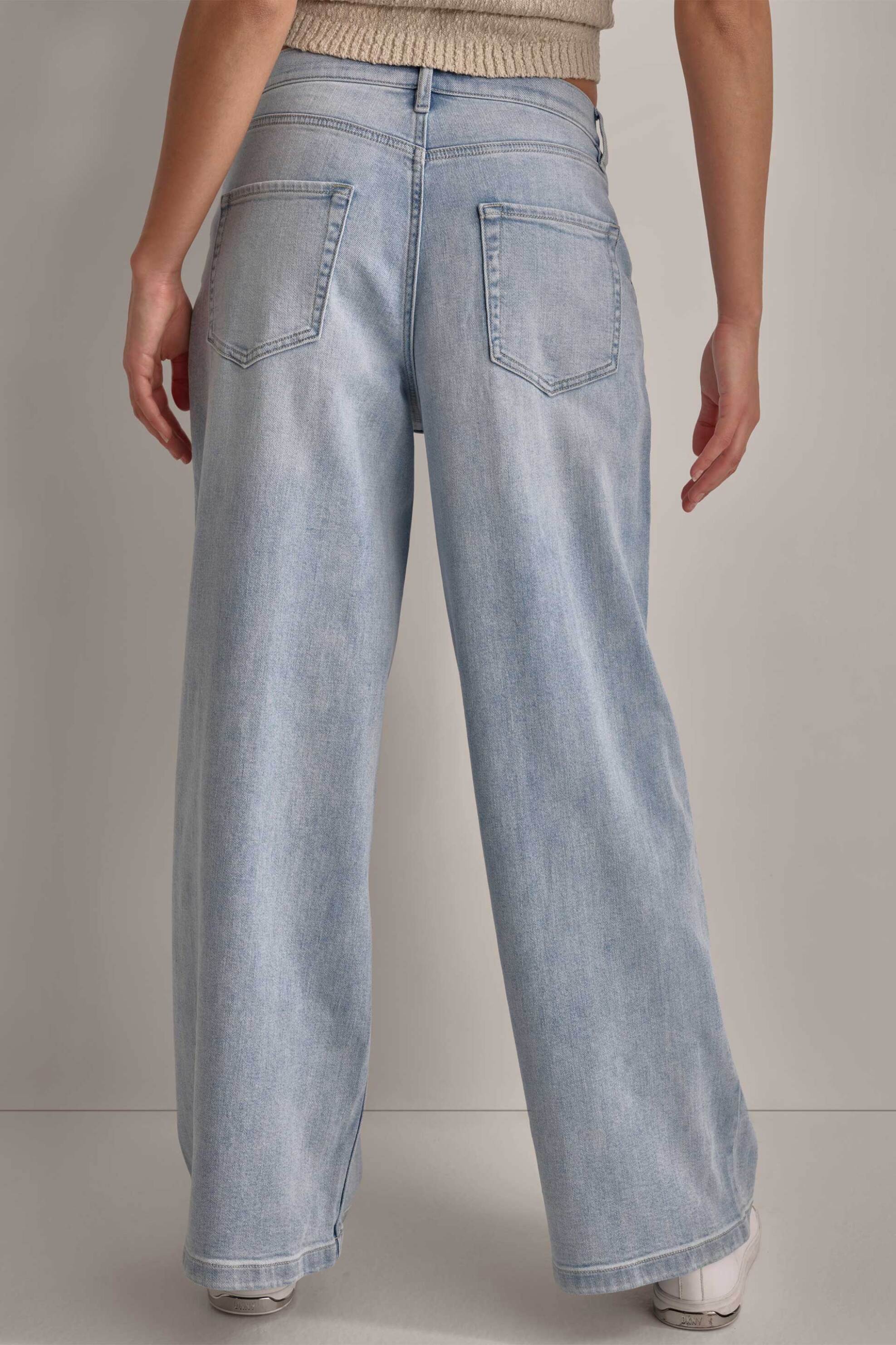 DKNY DKNY γυναικείο τζην παντελόνι ψηλόμεσο wide leg - DJ4G4008 - 4