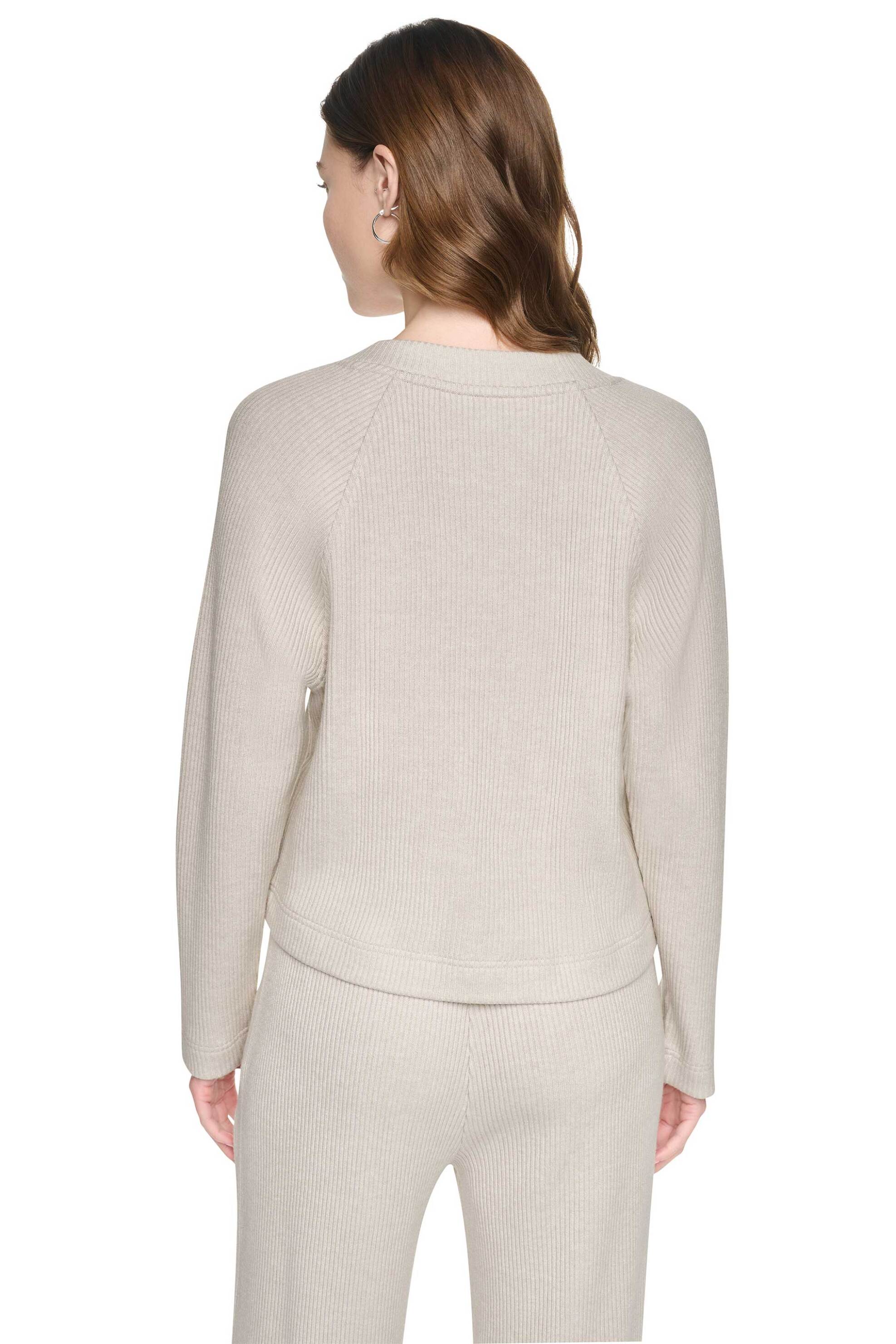 DKNY DKNY γυναικεία ζακέτα ribbed - DJ6J6304 Εκρού - 4