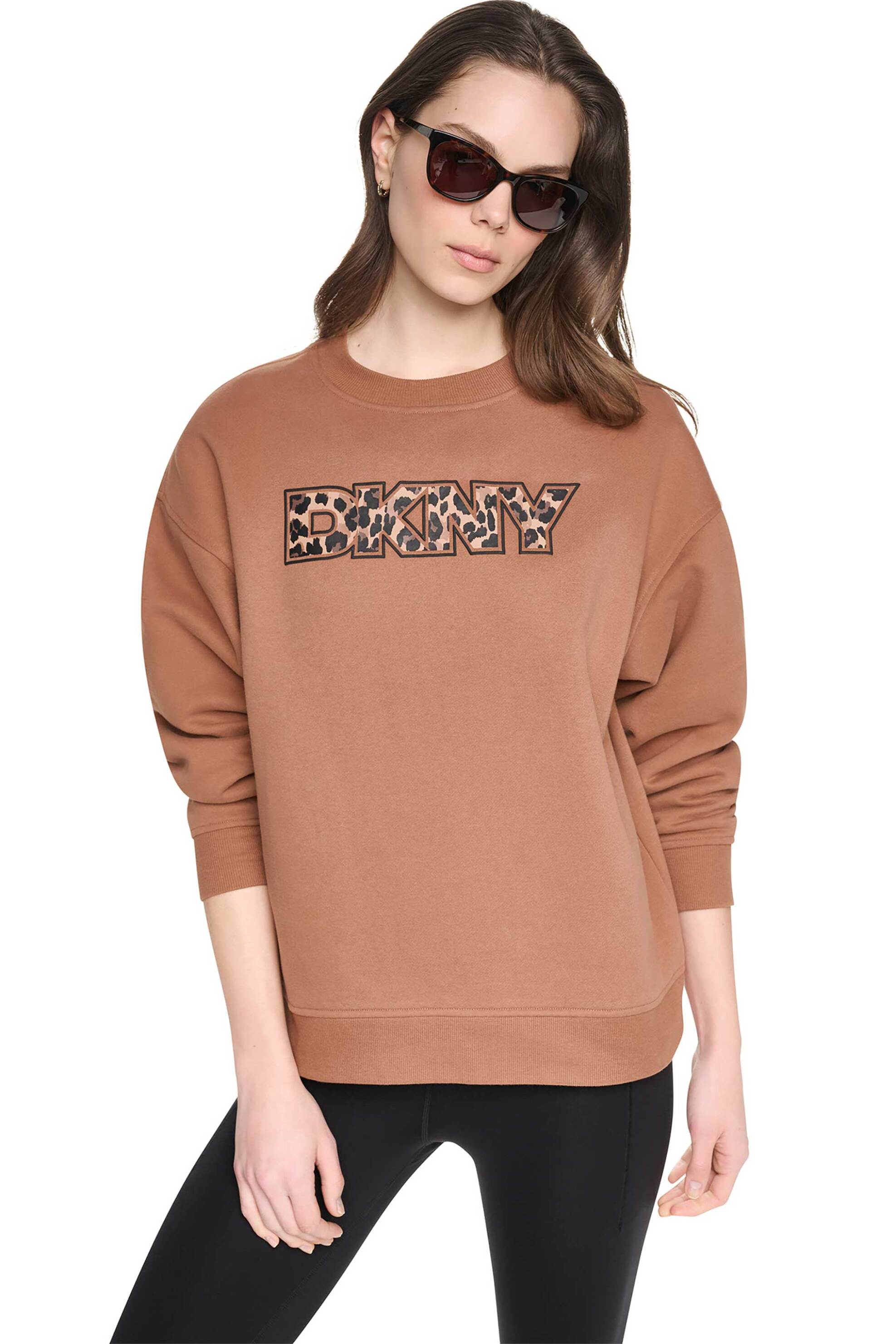DKNY γυναικεία μπλούζα φούτερ με λογότυπο animal print - DP6T1829 Ταμπά
