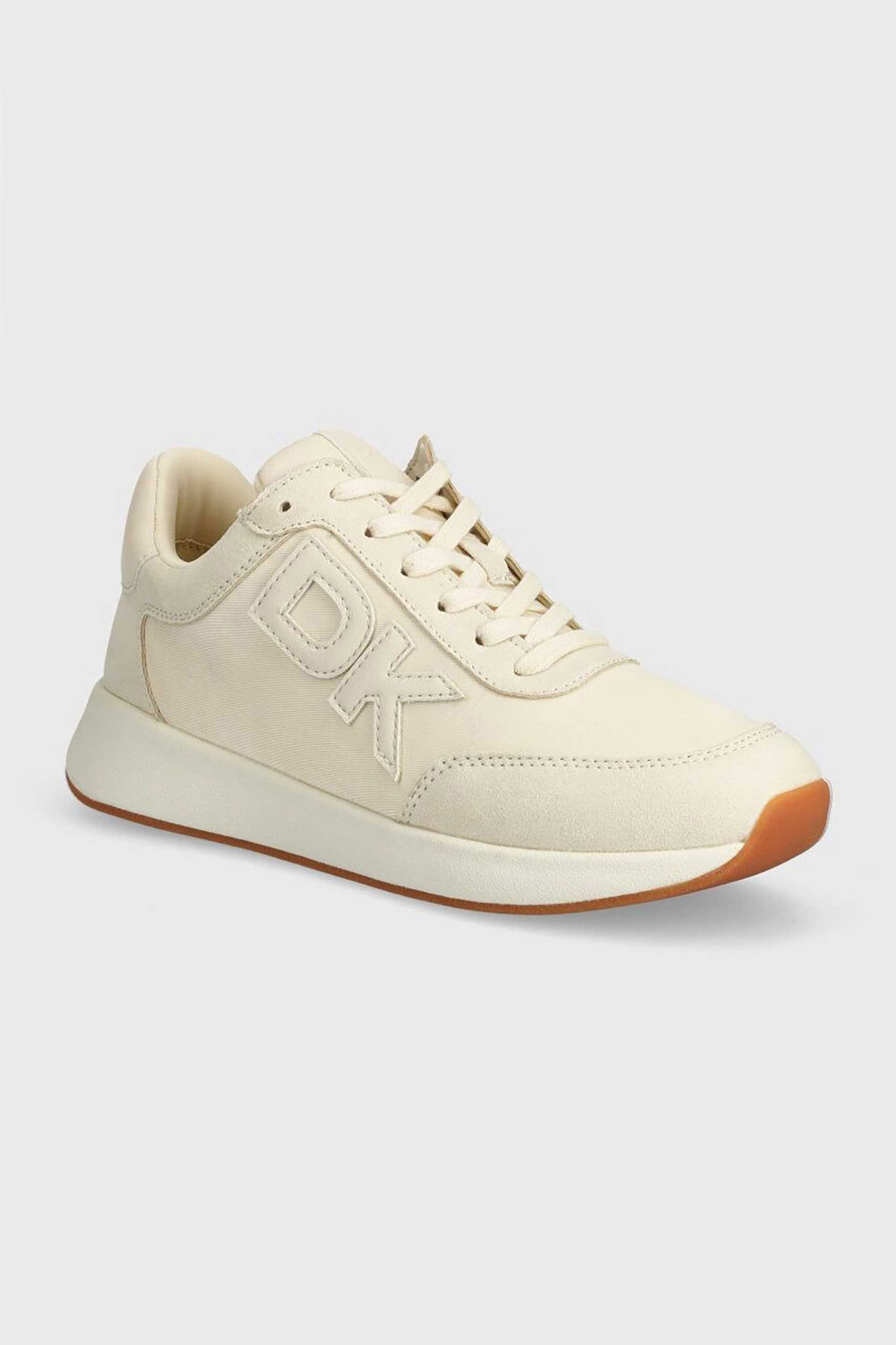 DKNY DKNY γυναικεία sneakers με ανάγλυφο logo στο πλάι "Oaks" - K1472129 Μπεζ - 2